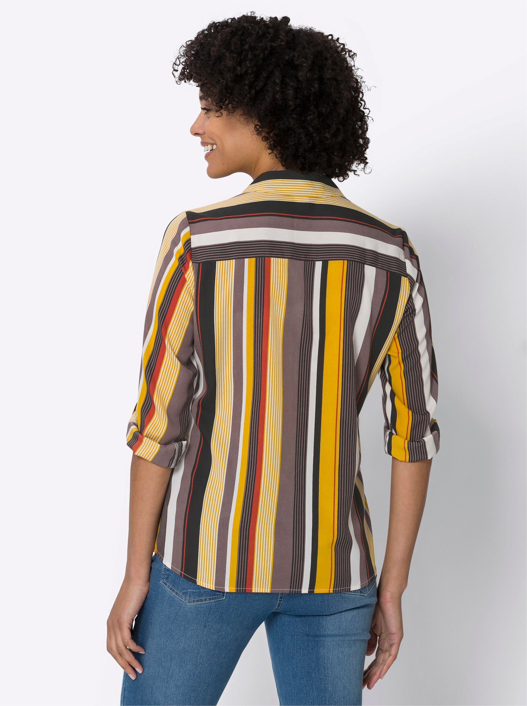 Sieh an! Klassische Bluse Gestreifte Bluse . günstig online kaufen