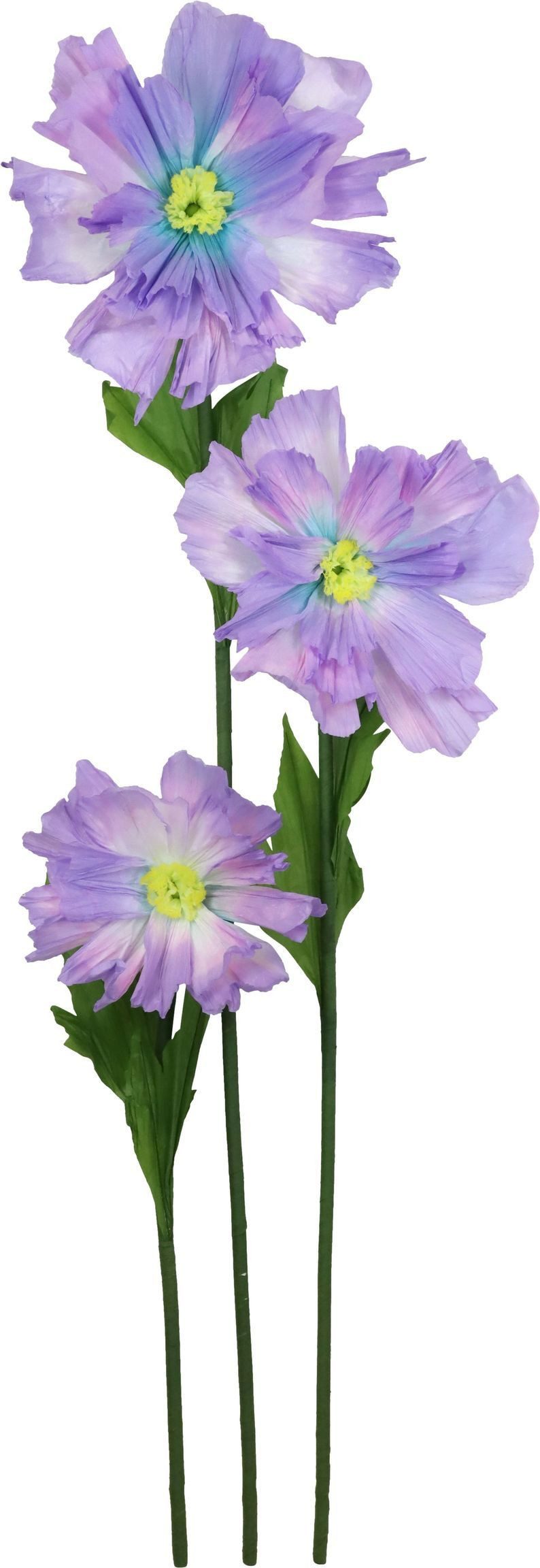 Kunstblume, FURNARO, Höhe 172 cm, Riesenblumen in lila aus Papier und Metall handgefertigt ca. 172cm