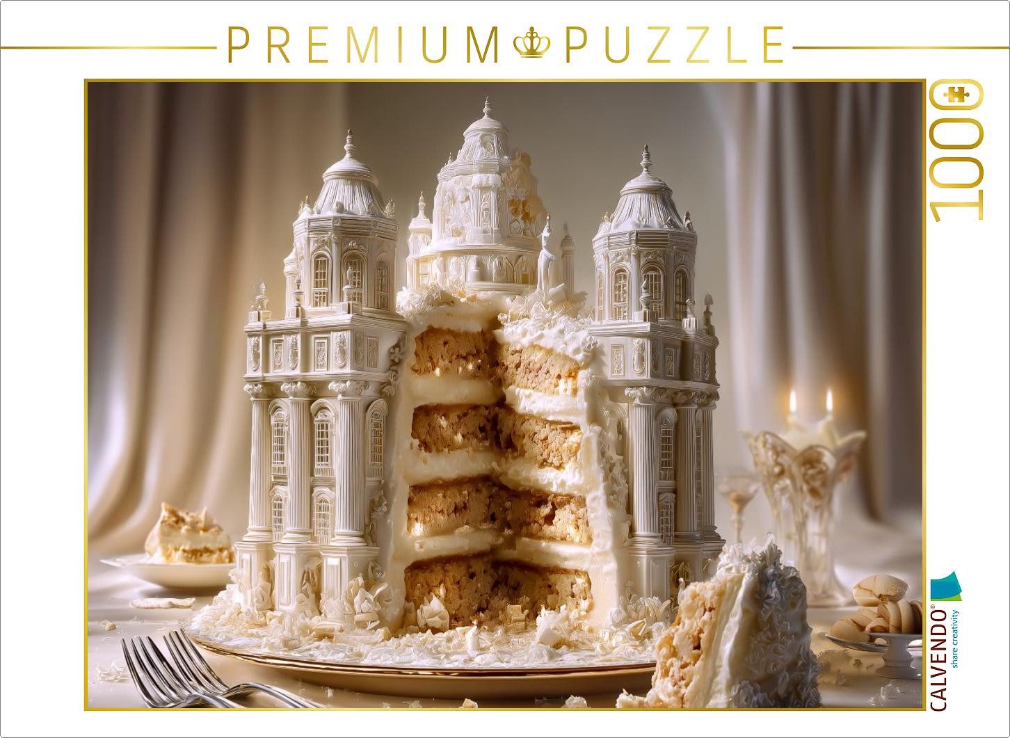 CALVENDO Puzzle CALVENDO Puzzle Barockpalast-Torte, 1000 Teile Lege-Größe 64x48cm Fot, 1000 Puzzleteile