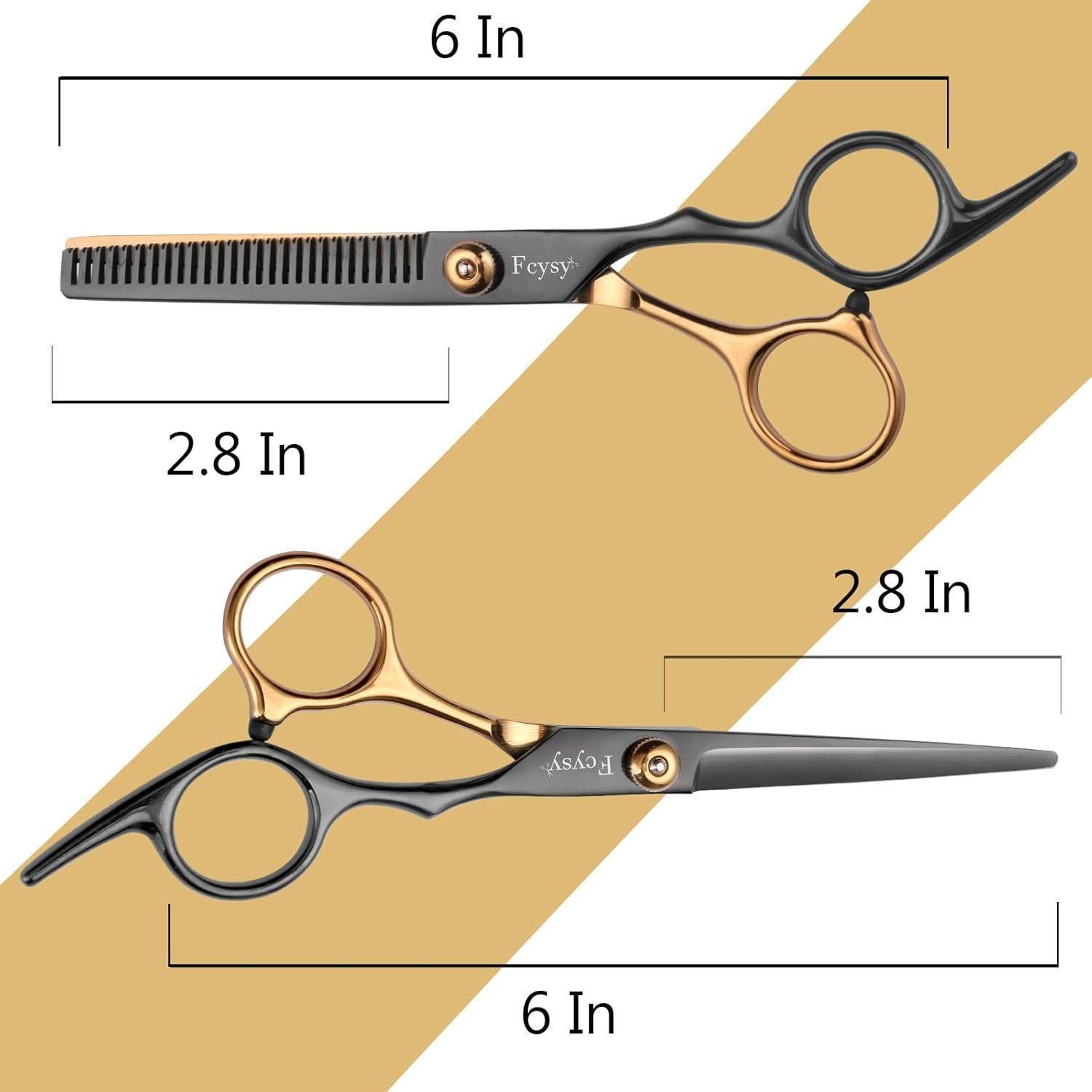 LuxusKollektion Scheren-Set Friseurschere Haarschneideschere Effilierschere Set 11 Stk Profi – Bild 2 von 5