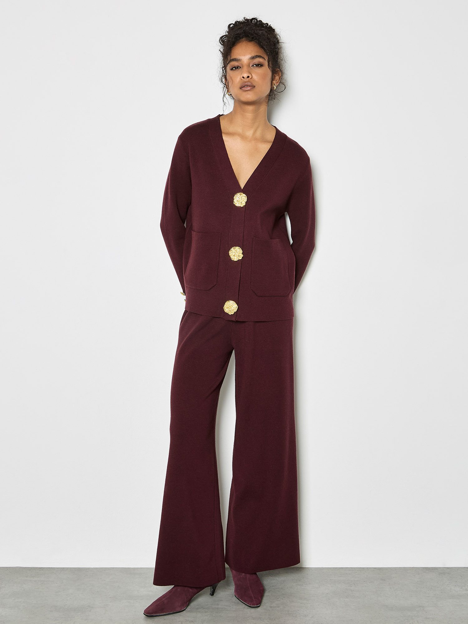 Apricot Cardigan Cardigan mit übergroßen, gehämmerten Knöpfen günstig online kaufen