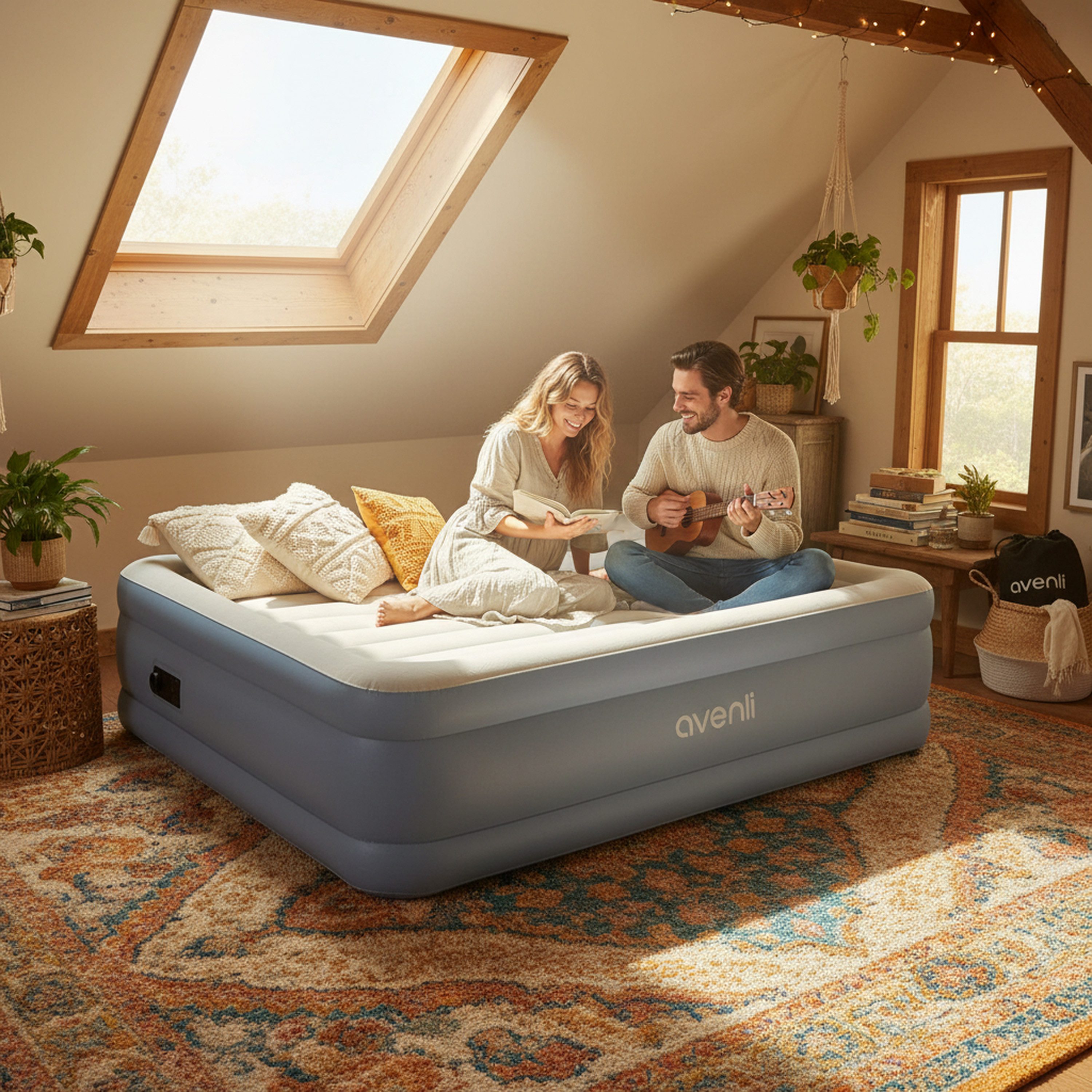 Avenli Luftmatratze Luftbett selbstaufblasend 203x152x46cm hoch, (Gästebett günstig online kaufen