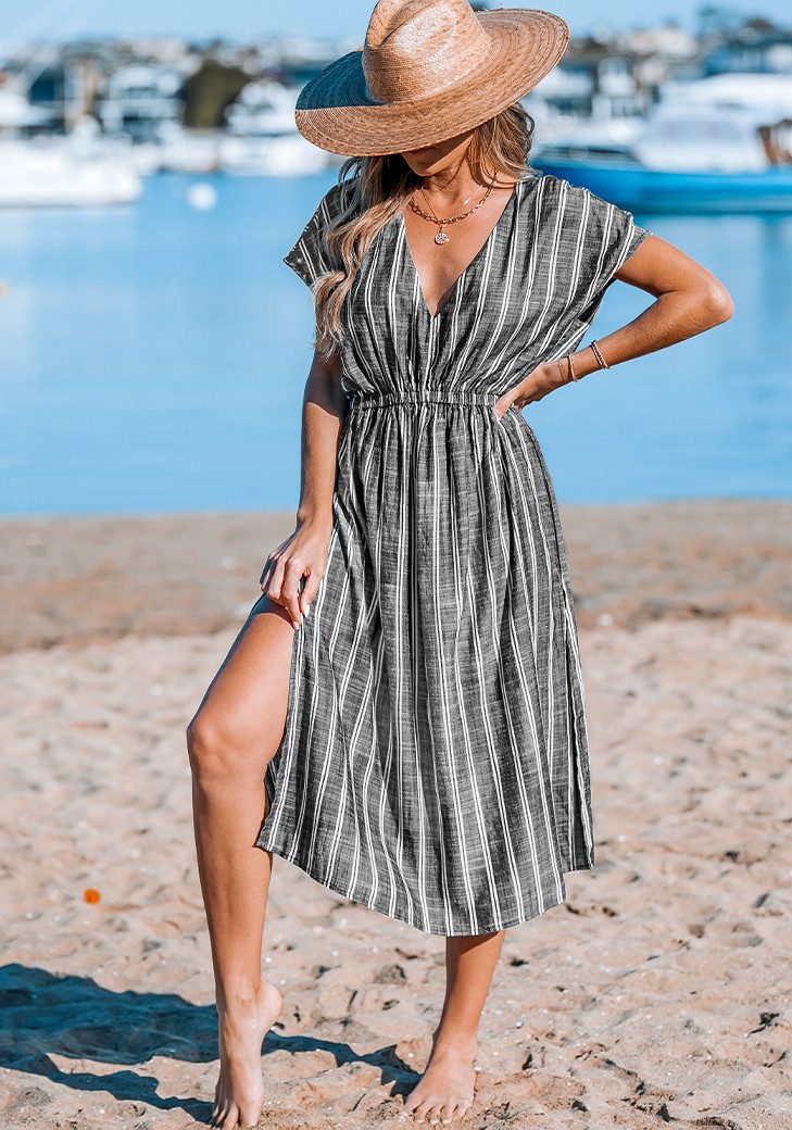 Cupshe Strandkleid Midi-Kleid mit Seitenschlitz