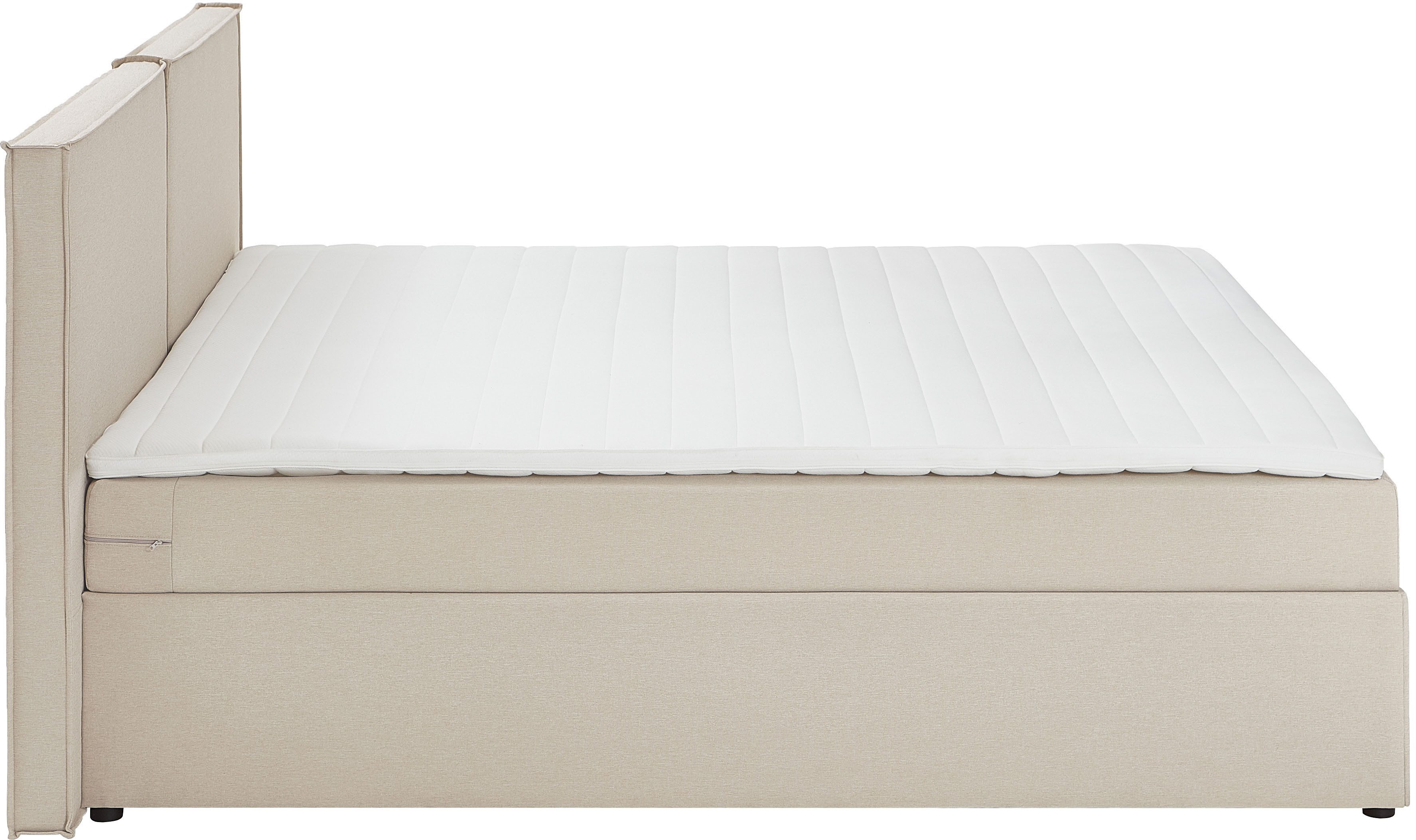 ATLANTIC home collection Boxbett NIKITA, bodentiefes Bett, wahlweise mit Matratze und Topper – Bild 4 von 5