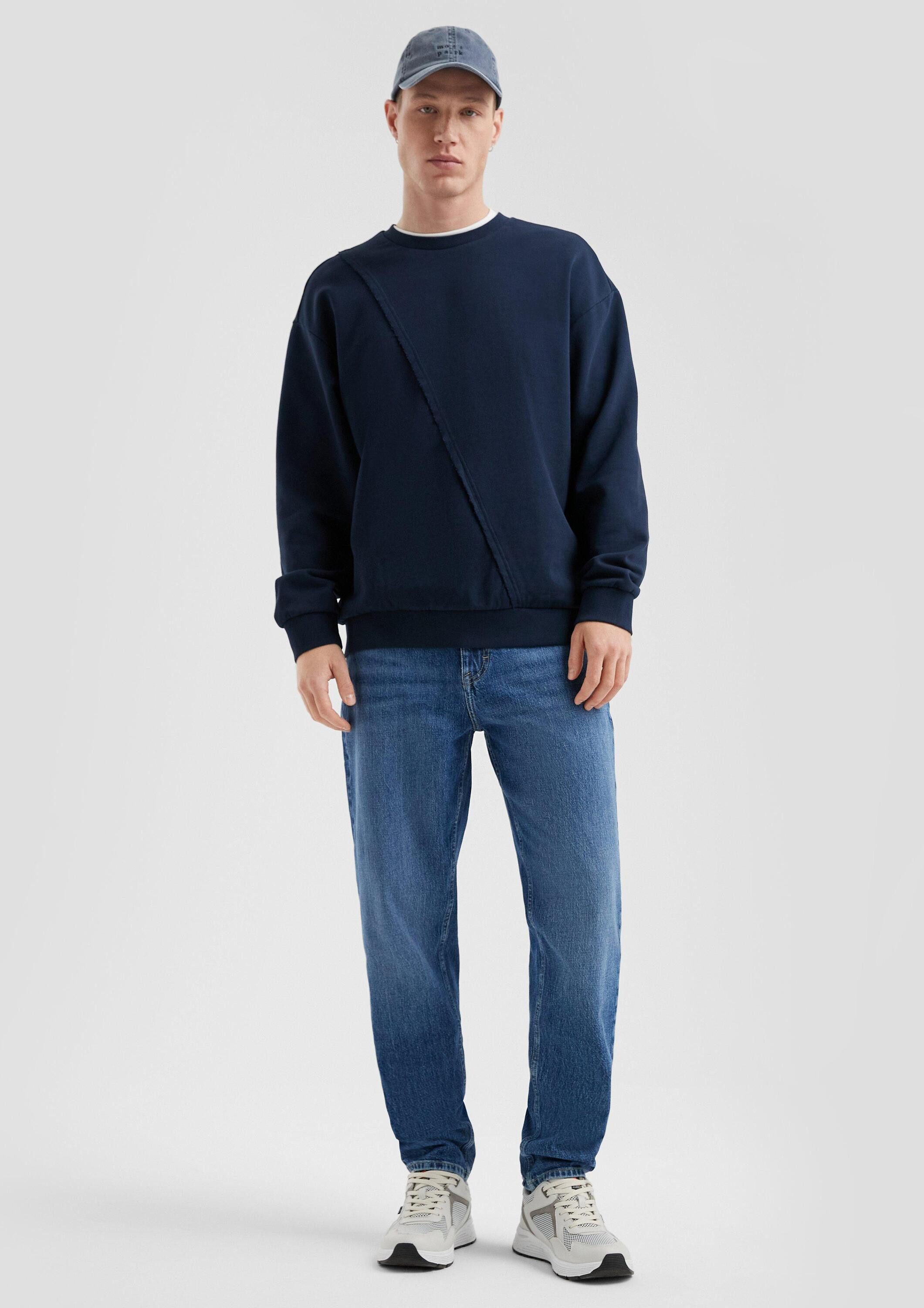 QS Sweatshirt Sweatshirt Sweatshirt mit asymmetrischer Teilungsnaht