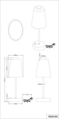 TRIO Leuchten LED Tischleuchte Emmy, LED fest integriert, Warmweiß, LED Tischlampe mit Touchdimmer und alabasterfarbigem Glas