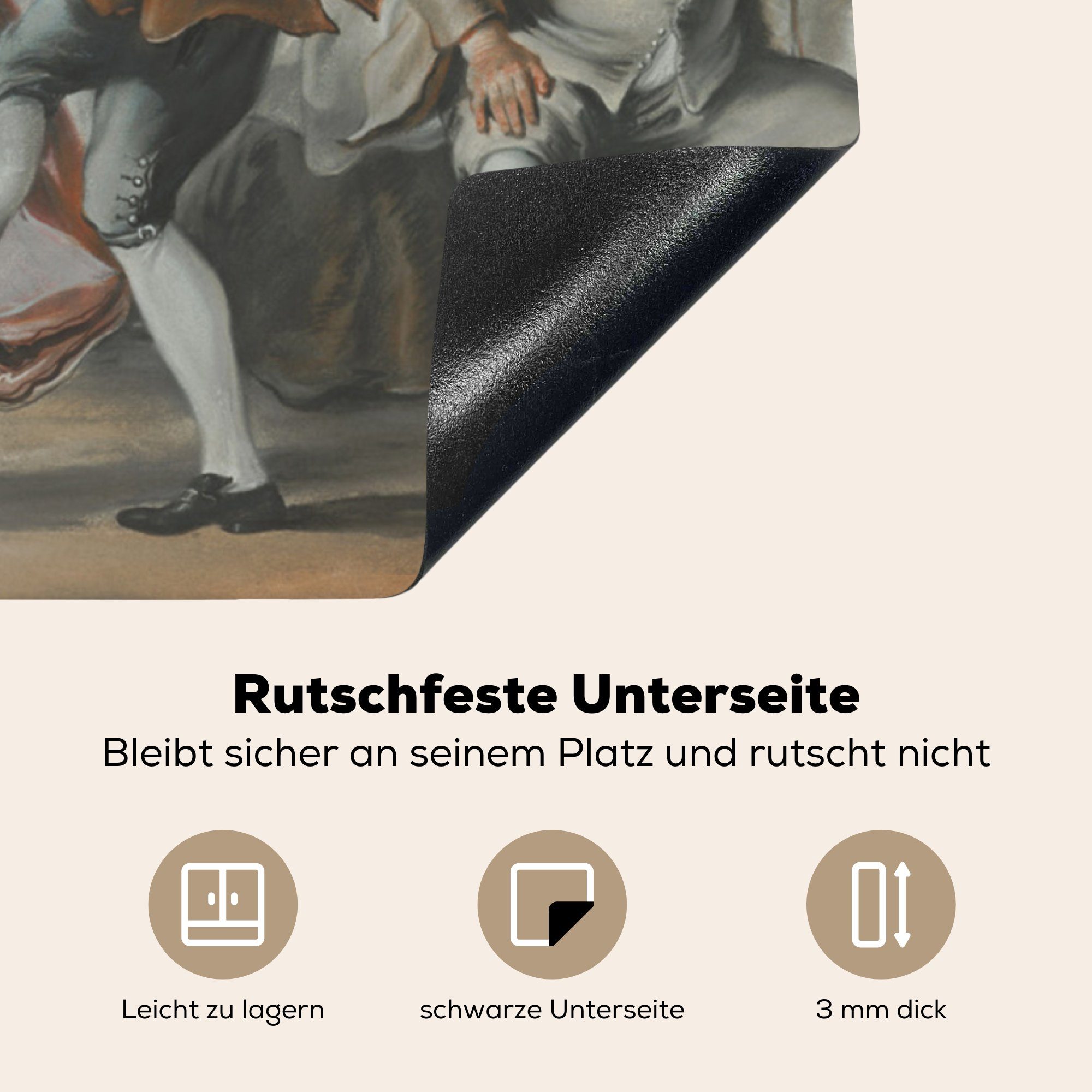 Arbeitsplatte Herdblende-/Abdeckplatte von Die Kloris MuchoWow Troost, Cornelis für und Vinyl, cm, Hochzeit - küche (1 78x78 tlg), Ceranfeldabdeckung, Roosje