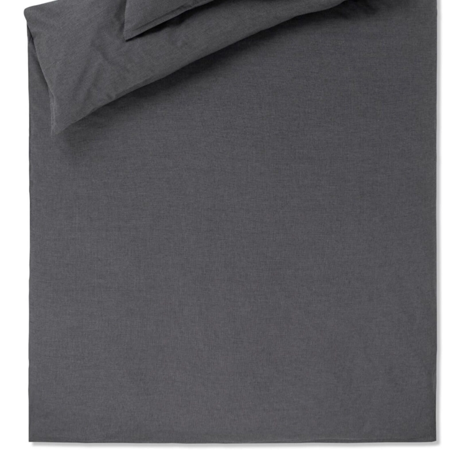 JOOP! Bettwäsche Soft 45001 09 Anthracite Flanell, Flanell, 3 teilig, Hahnentritt, Karo, Pepita