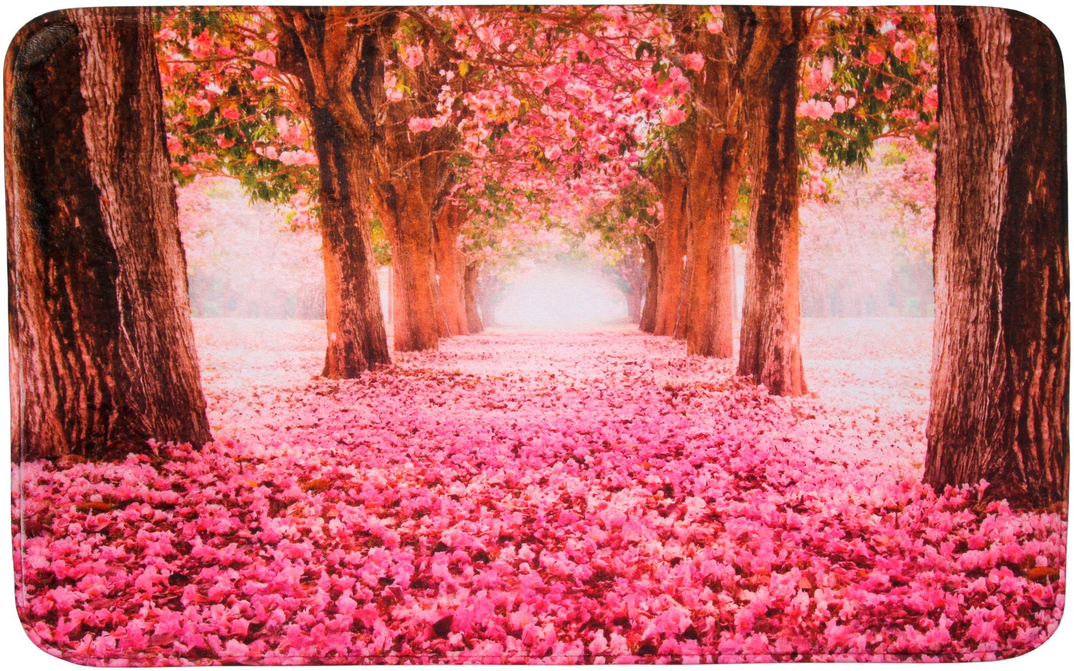 Sanilo Badematte Romantik, Höhe 15 mm, schnell trocknend, Polyester, rechteckig, Memory Schaum