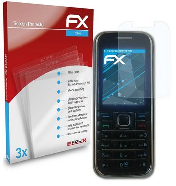 atFoliX Schutzfolie Displayschutz für Nokia 6233, (3 Folien), Ultraklar und hartbeschichtet