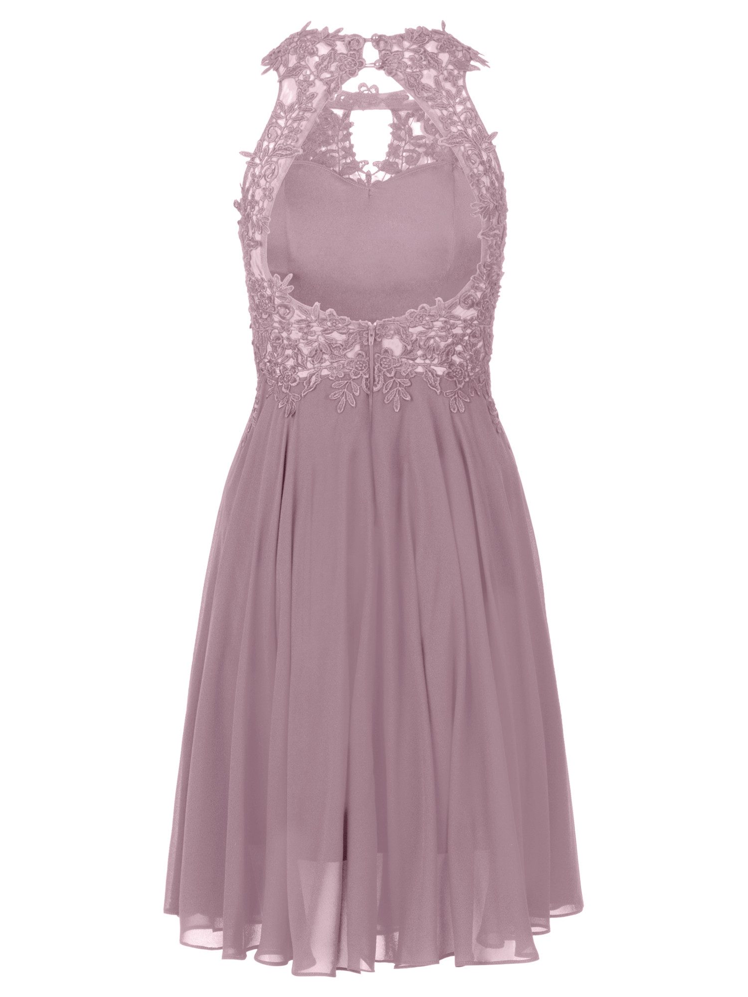 Apart Cocktailkleid aus einer Plastischen Spitze und Chiffon