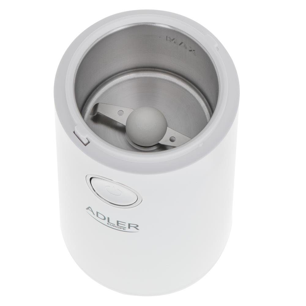 Adler Kaffeemühle AD 4446ws, 150Watt, elektrische Kaffeemühle, Gewürzmühle, Kunststoff, Edelstahl