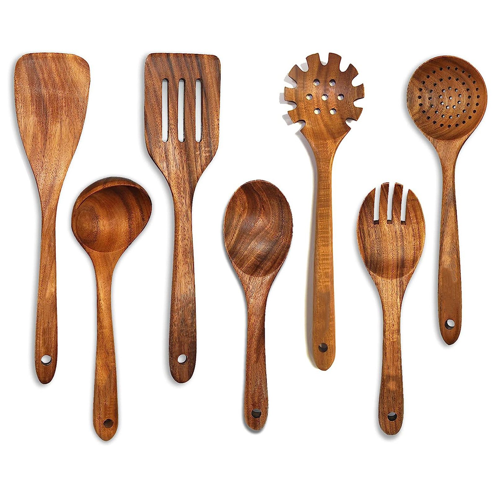 Kochbesteck-Set Holz Küchenhelfer Set Kochgeschirr Küchenutensilien