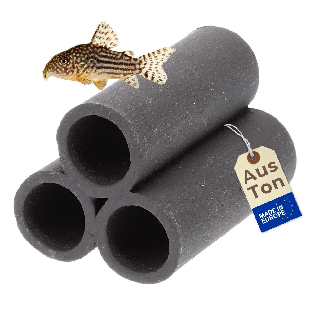 GarPet Aquariendeko Aquarium Deko 3er Pyramide XL Aquarium Höhle Deko Groß Aquarien Röhre