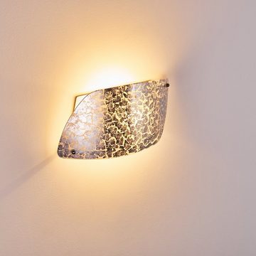 hofstein Wandleuchte »Vuezzis« Wandlampe aus Glas in Silber, ohne Leuchtmittel, moderne mit Lichtspiel an der Wand, 1xE27, Innen mit Up & Down-Effekt