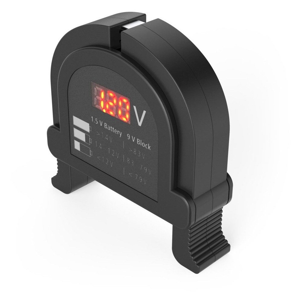 Hama Batteriewächter Hama Digitaler Akku-/Batterie-Tester schwarz, Kompakt und handlich