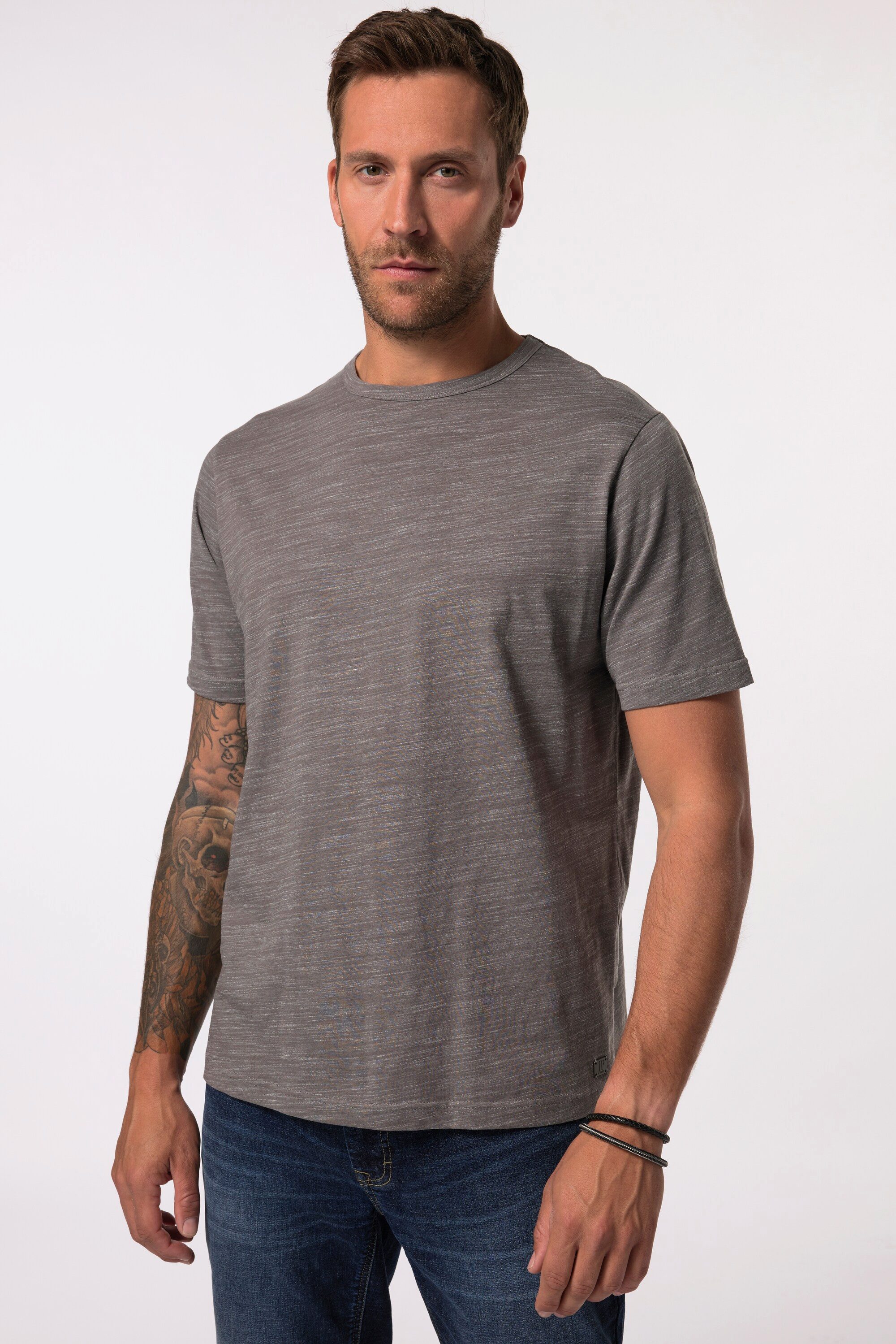 T-Shirt T-Shirt Halbarm Melangejersey