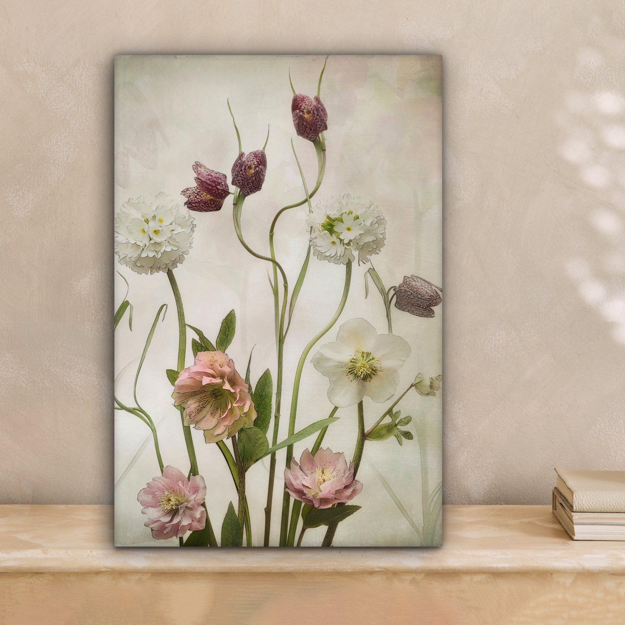 OneMillionCanvasses® Leinwandbild Blumen - Frühling - Garten - Stilleben, F günstig online kaufen