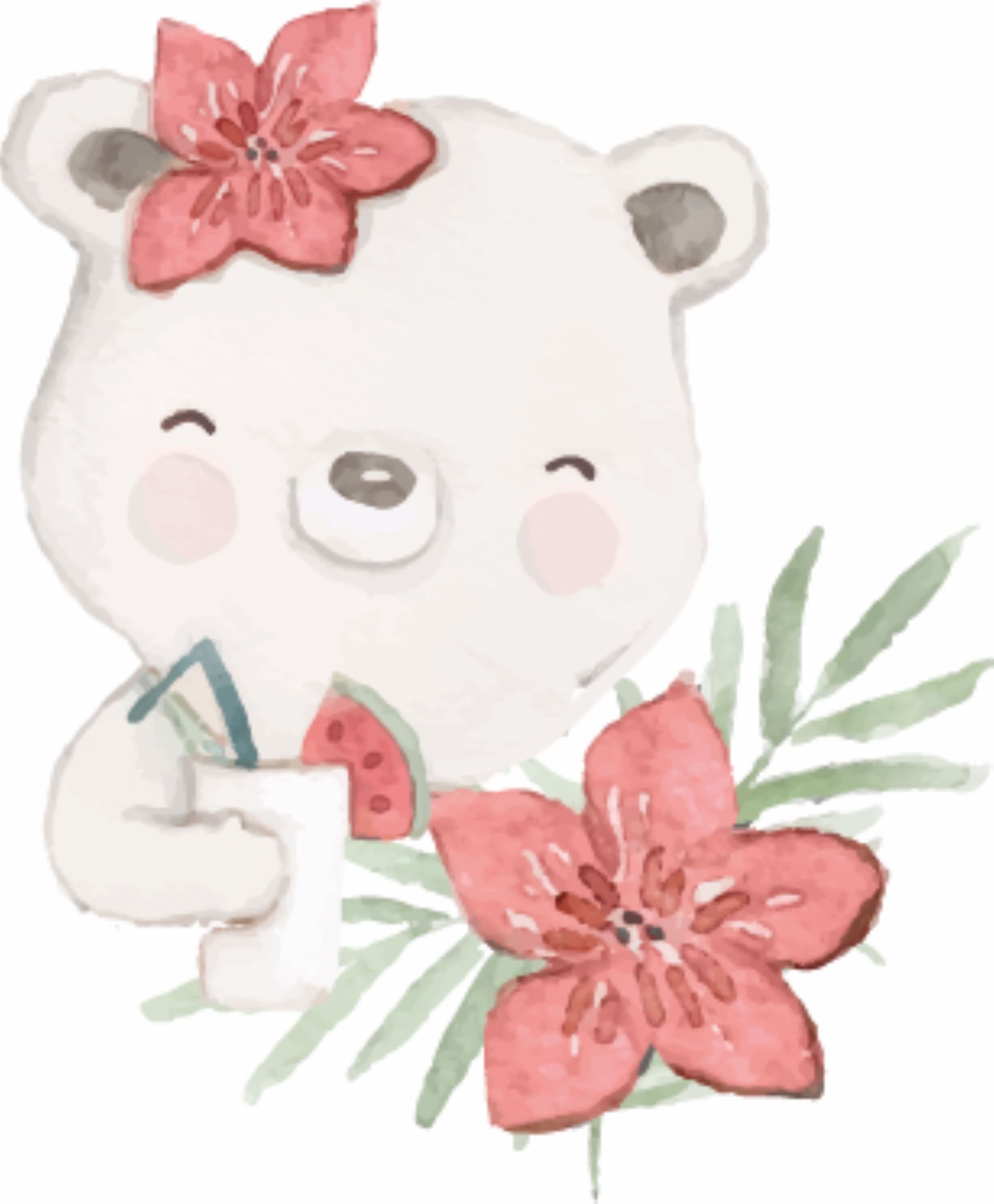 Bear Happy Liliput Schulter mit auf Langarmshirt Druckknöpfen der
