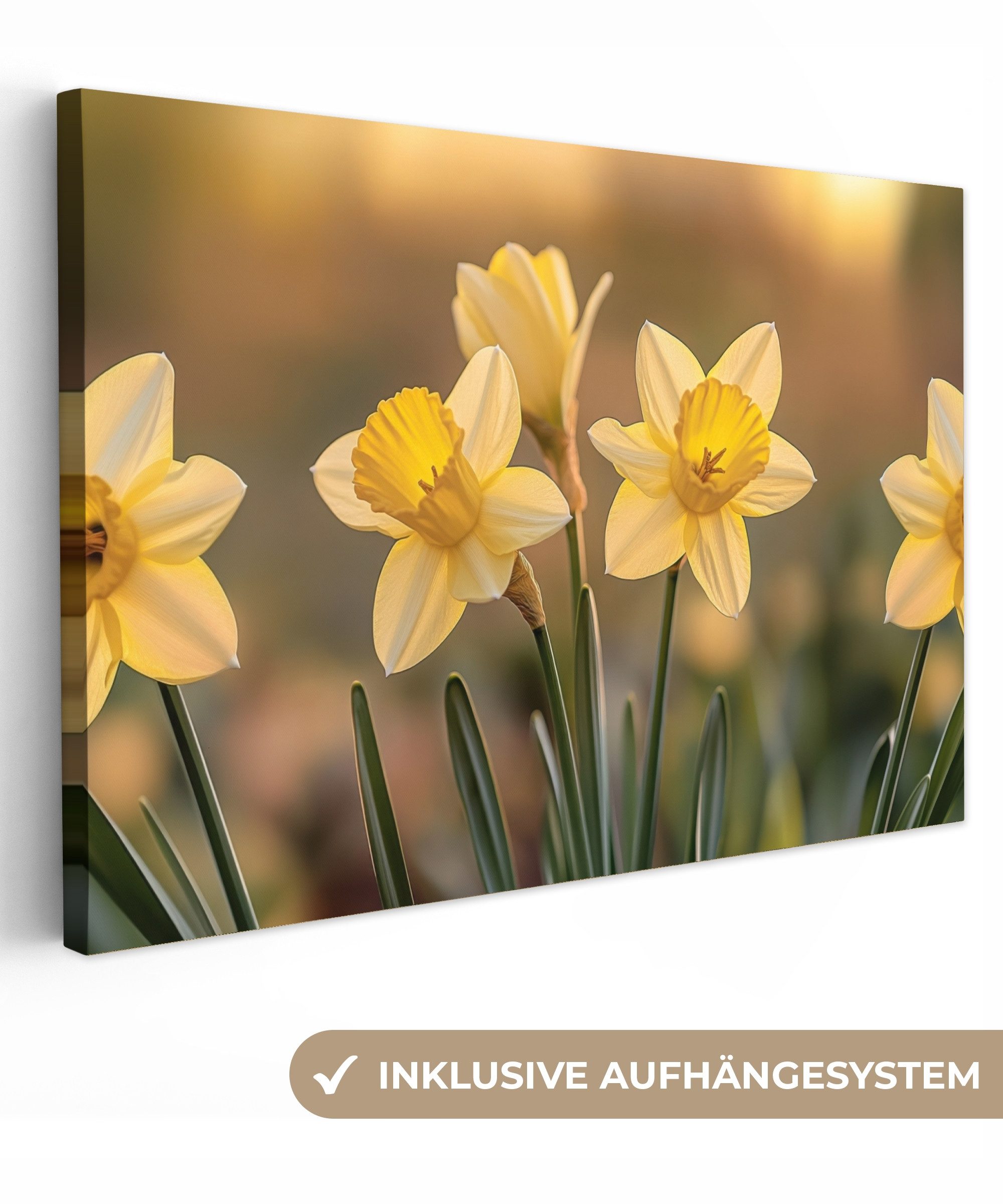 OneMillionCanvasses® Leinwandbild Blumen - Gelb - günstig online kaufen