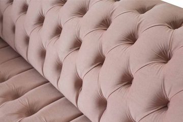 JVmoebel Chesterfield-Sofa, Sofa Chesterfield Couch Klassisch Design Sofas Rosa Wohnzimmer