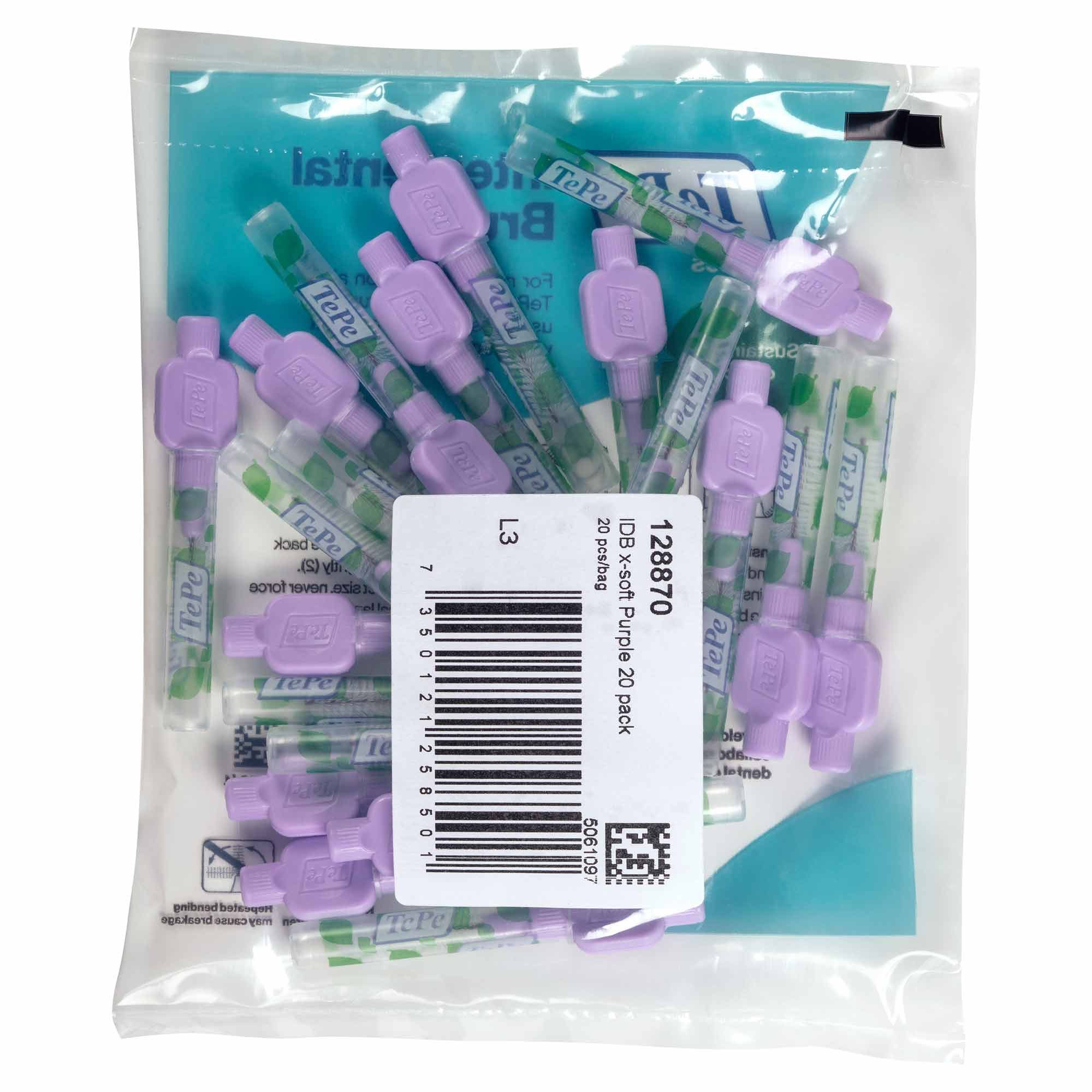 TePe Interdentalbürsten 20 Stück extra Soft Zahnreinigungsstäbchen aus Schweden