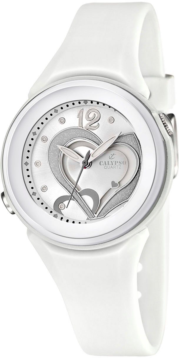 CALYPSO WATCHES Quarzuhr K5576/1, Armbanduhr, Damenuhr, mit Herzmotiv