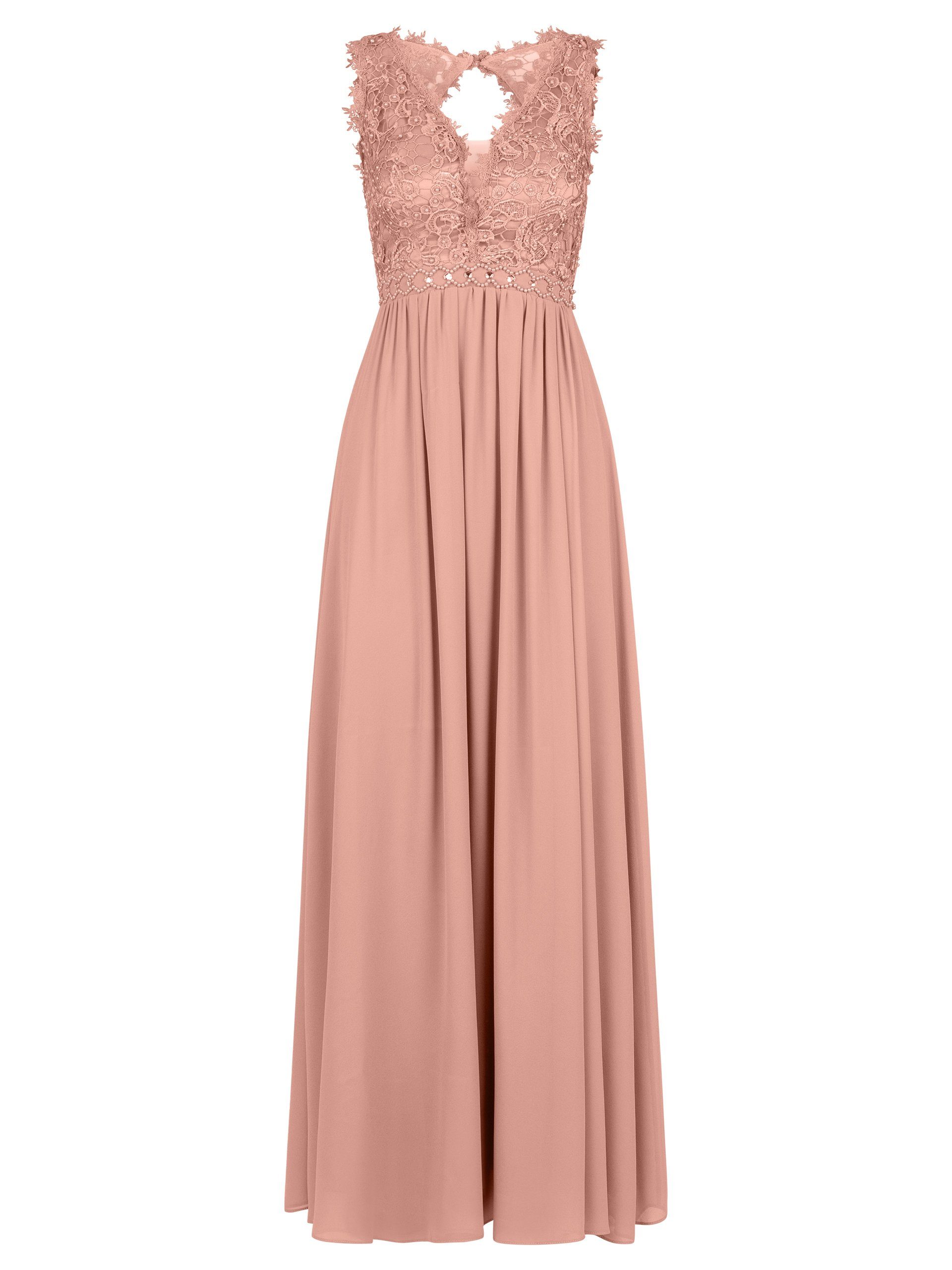 KRAIMOD Abendkleid mit Mesh und Spitze mehr