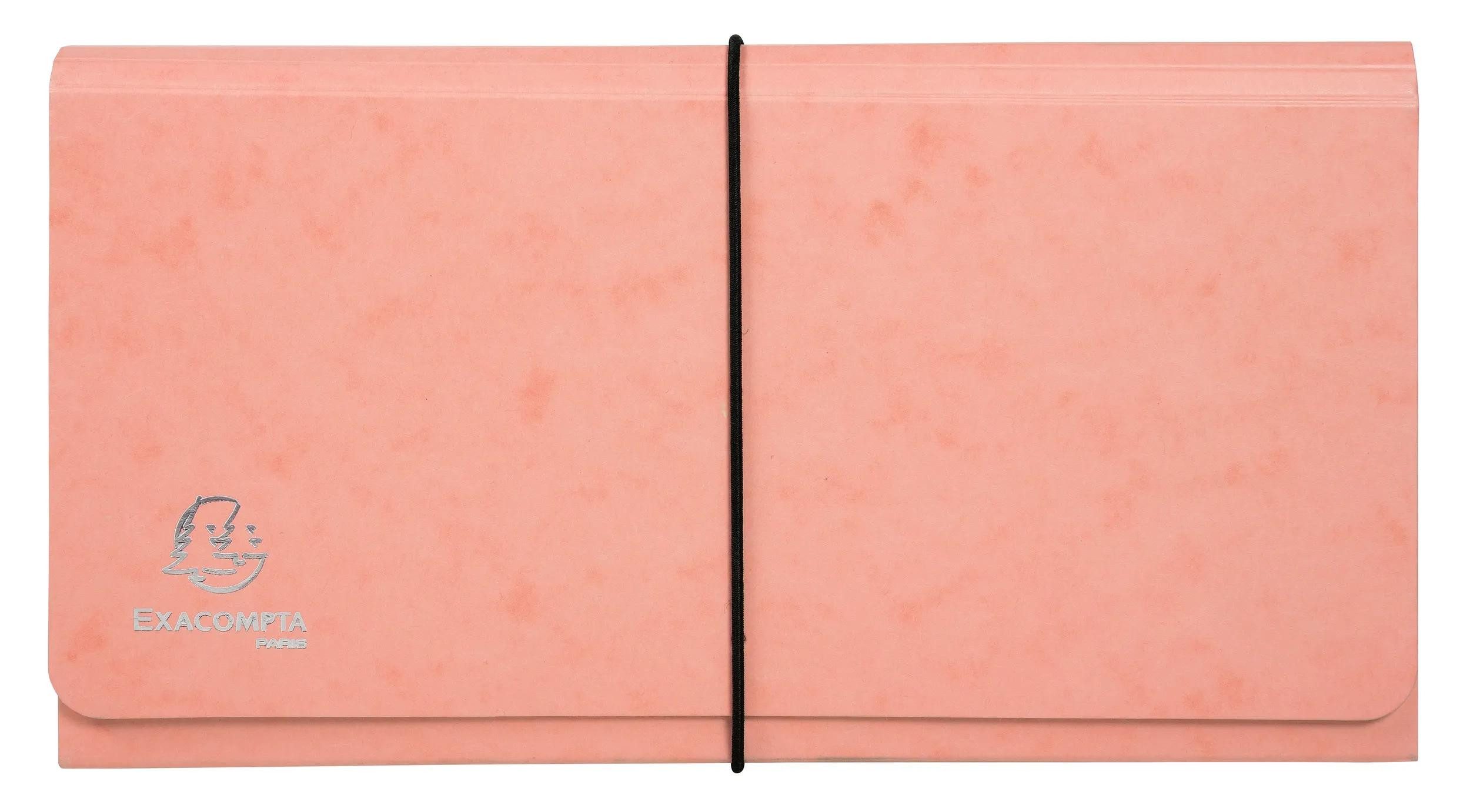 EXACOMPTA Fächermappe 4x Fächermappe mehrfarbig Karton 6 Fächer 26x13cm sortiert 58660E, Ordnungsmappen