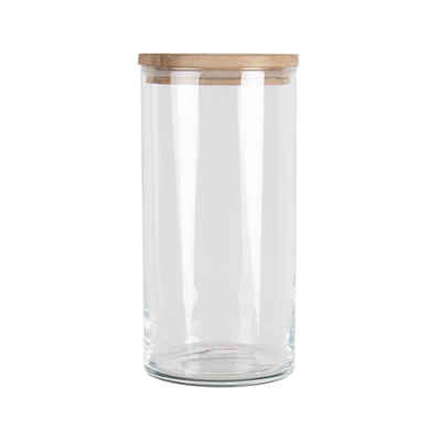Clayre & Eef Vorratsglas Glasdose FARMSTYLE braun Vorratsdose aus Glas mit Holzdeckel 1210ml