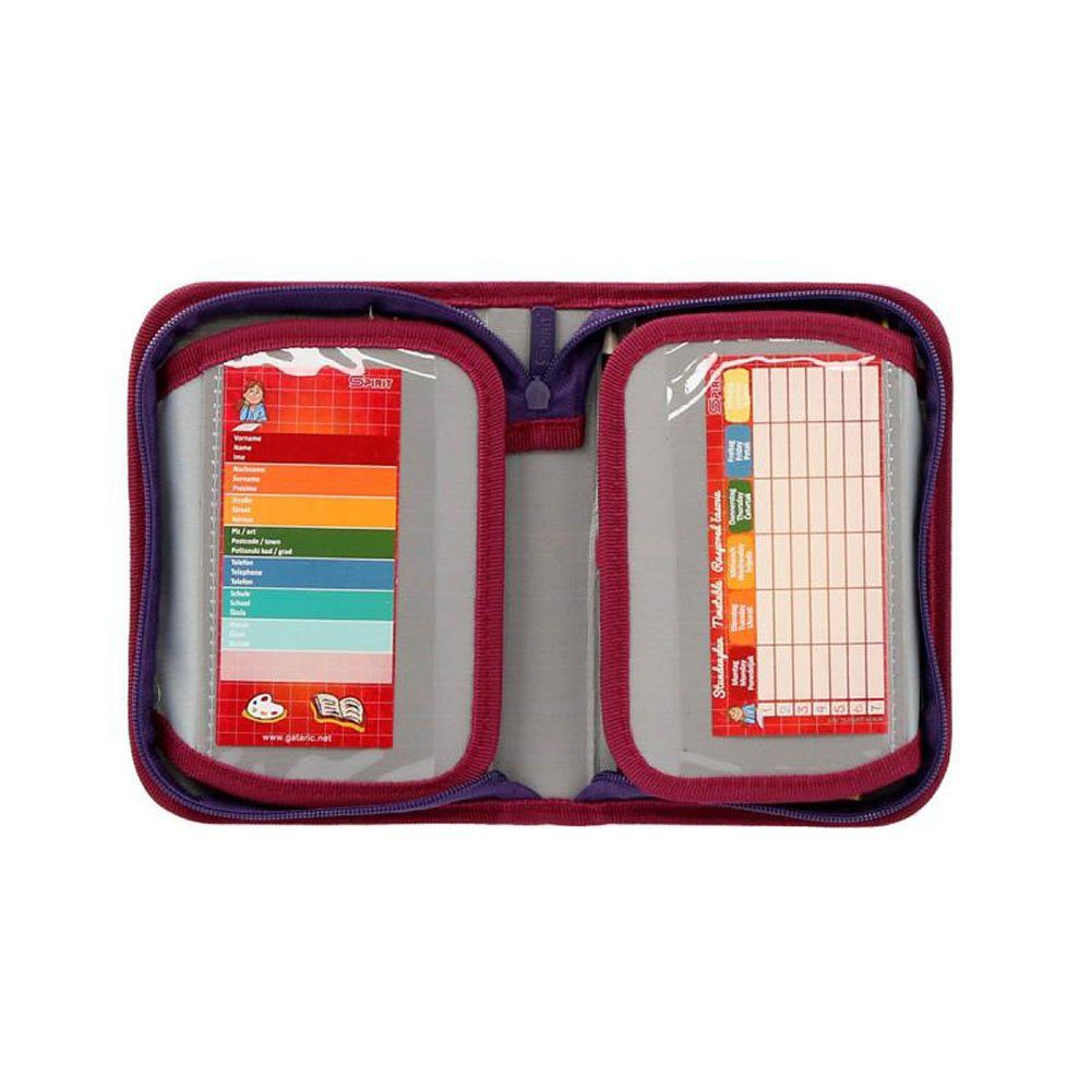 Spirit Federmäppchen Schüler-Etui DIZZY MONSTER - 28 teilig 1-Zipper Mäppchen