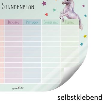 younikat Schülerkalender Stundenpläne in pastell Motiven, Selbstklebend