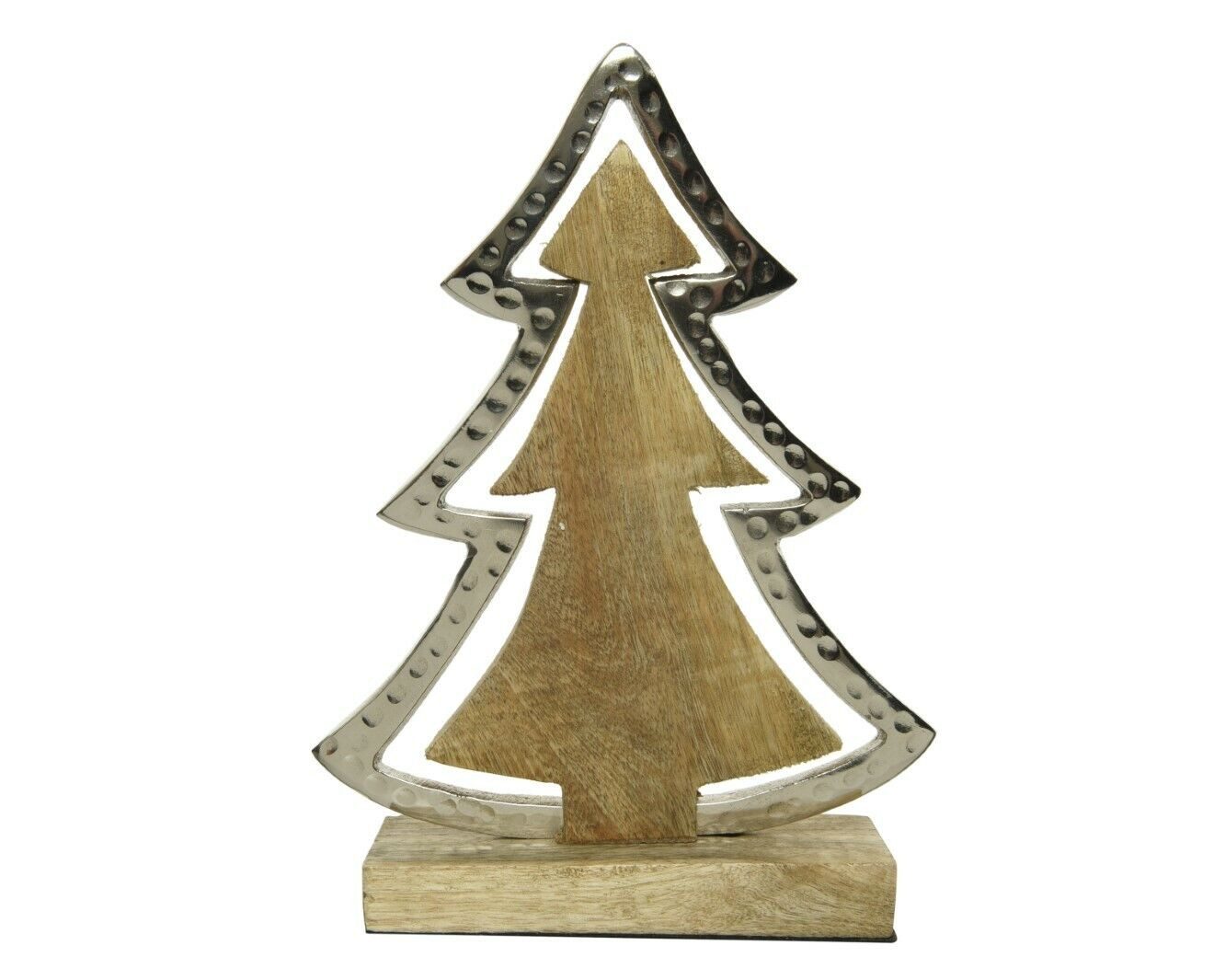Kaemingk Dekobaum Weihnachtsbaum Tannenbaum Holz natur H 20 cm