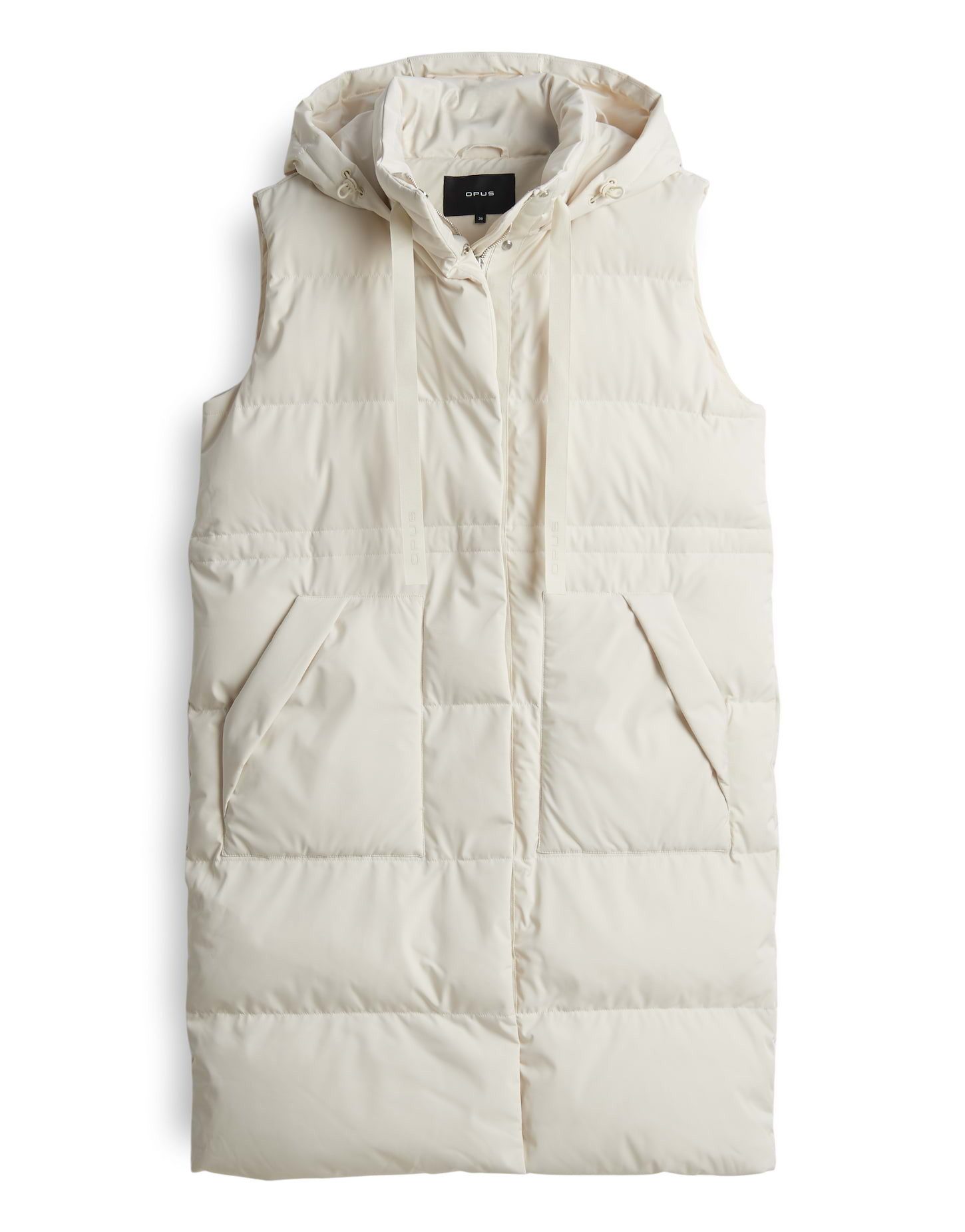 OPUS Steppweste WALMA mit Kapuze knielang, aufgesetzte Taschen vorne, verde günstig online kaufen