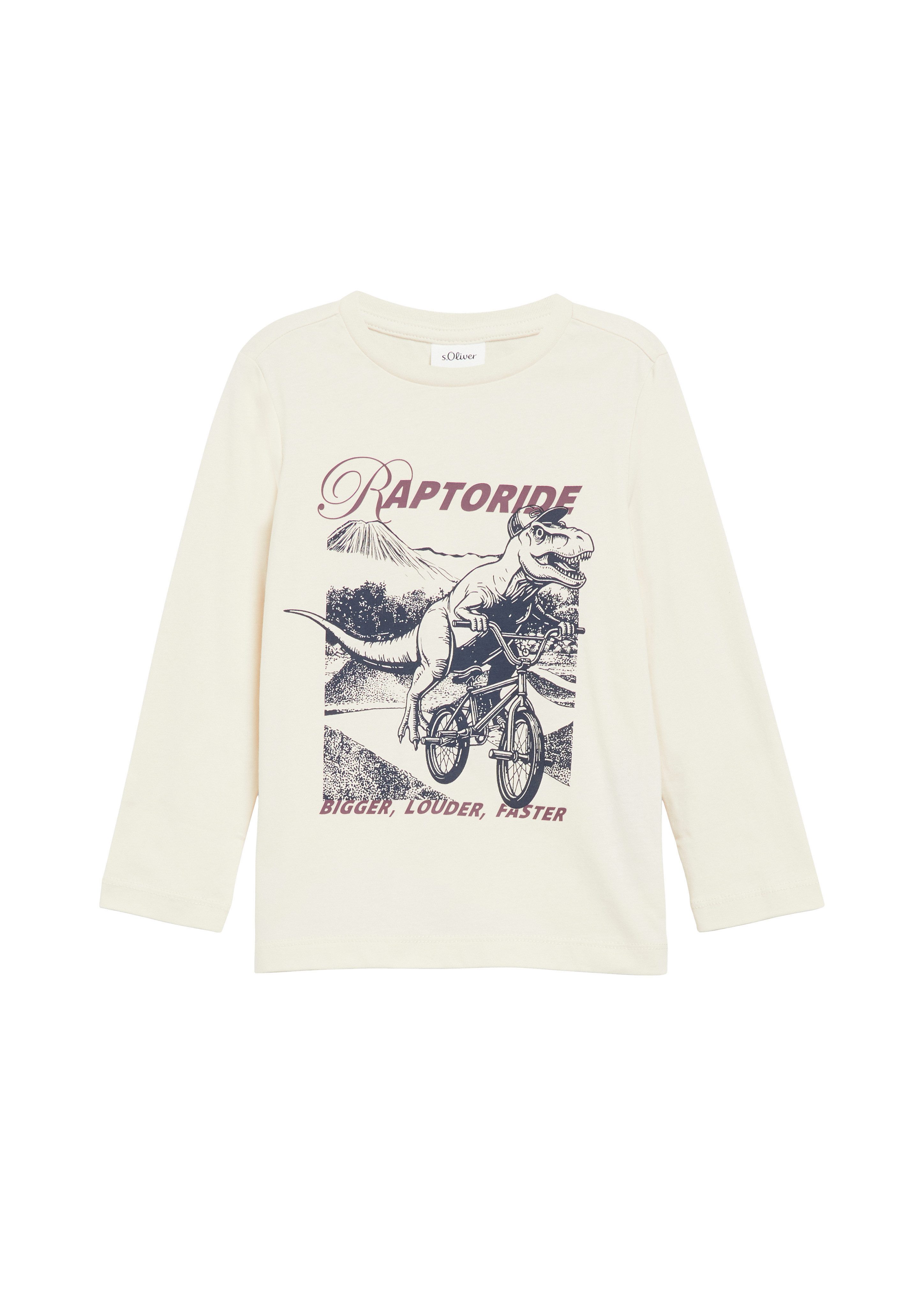 s.Oliver Junior Langarmshirt Plakativer Frontprint