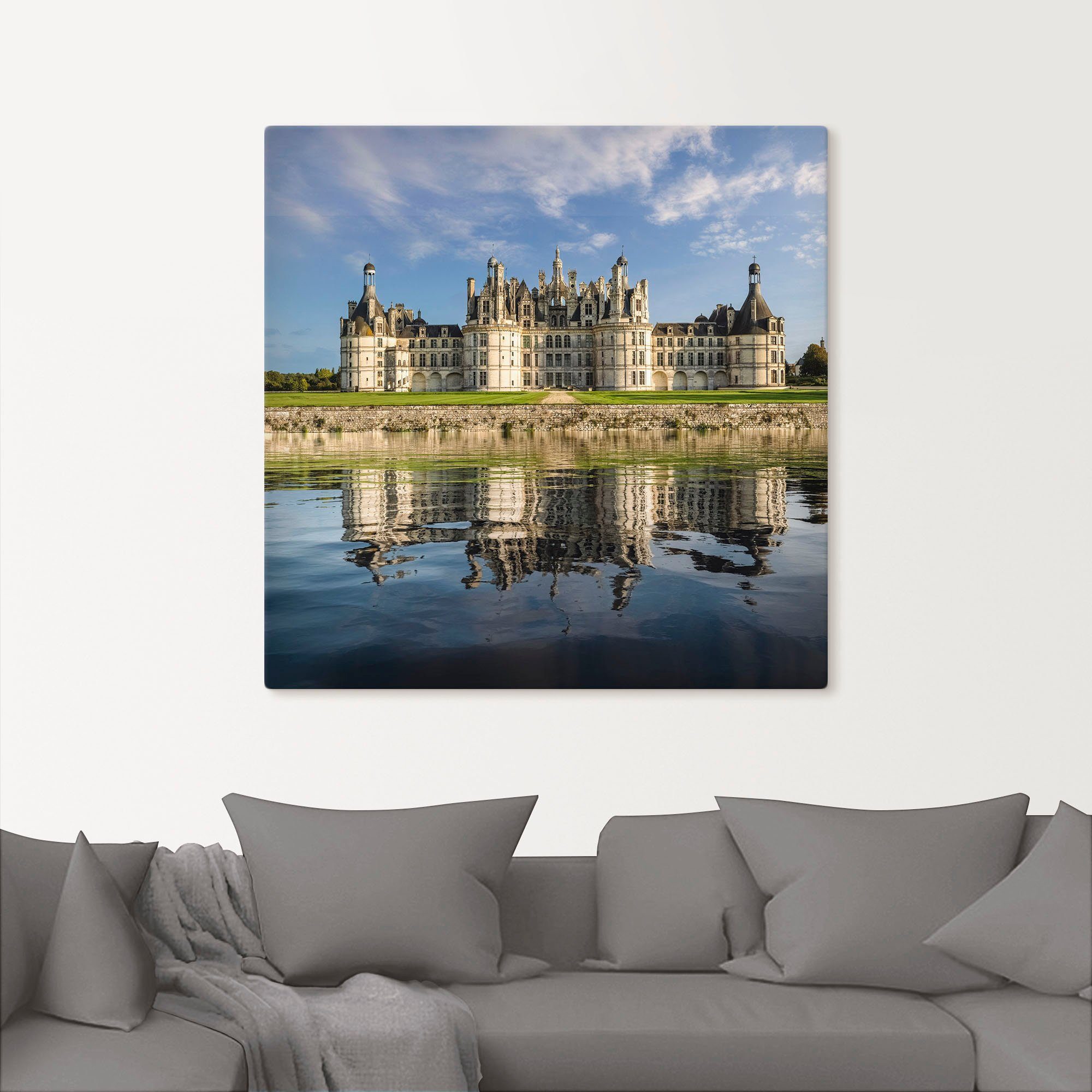 Artland Wandbild Loire-Schloss Chateau Chambord, Gebäude (1 St), als Alubild,  Leinwandbild, Wandaufkleber oder Poster in versch. Größen | Poster