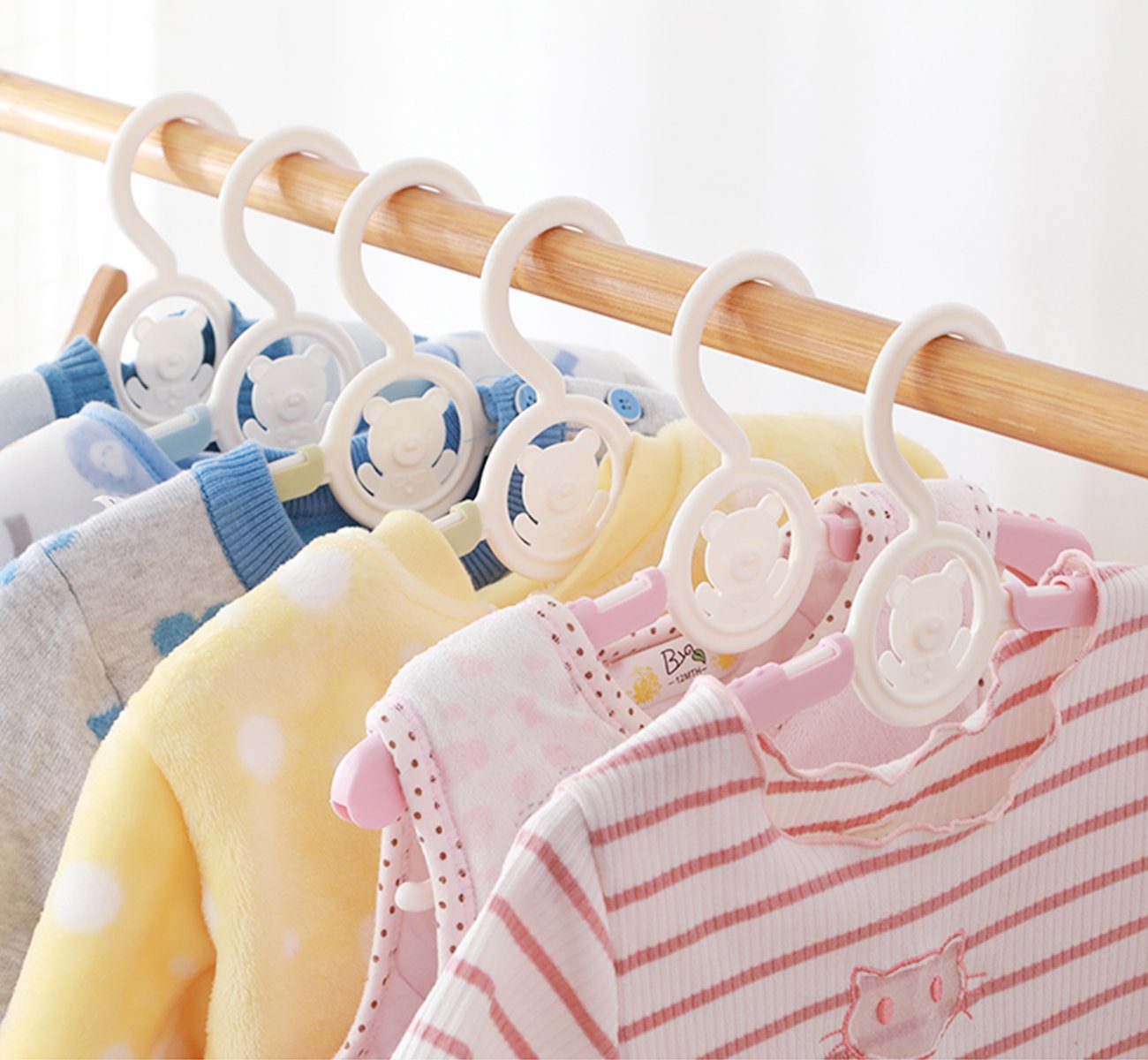 Homewit Kleiderbügel Babykleiderbügel (Set, 37 - Ausziehbare Kinderkleiderbügel cm, 29 Weiß 20-tlg) 20tlg
