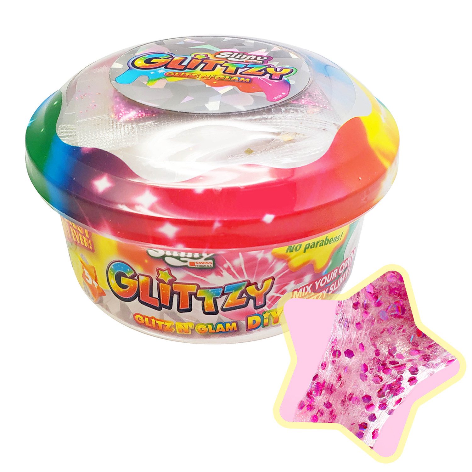 Slimy® Knete Glittzy DIY (1-tlg), Glitzerschleim zum Selbermischen