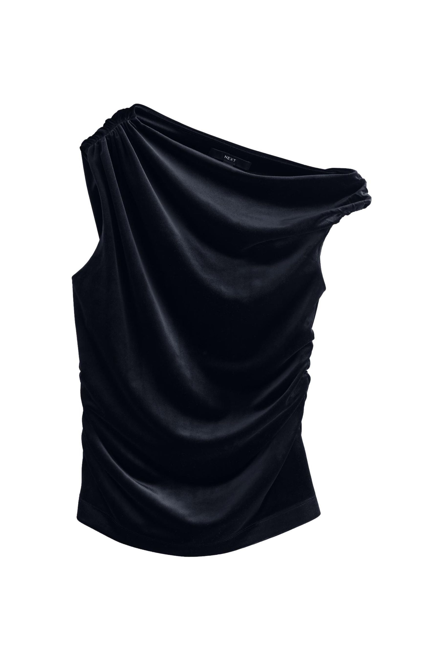 Next Blusentop Ärmelloses Samt-Top mit Drapierung (1-tlg) günstig online kaufen