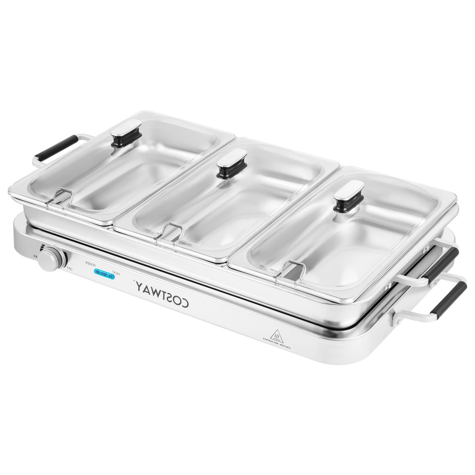 KOMFOTTEU Warmhalteplatte, 450W, 8 L Buffet Wärmer, von 50℃ bis 150℃