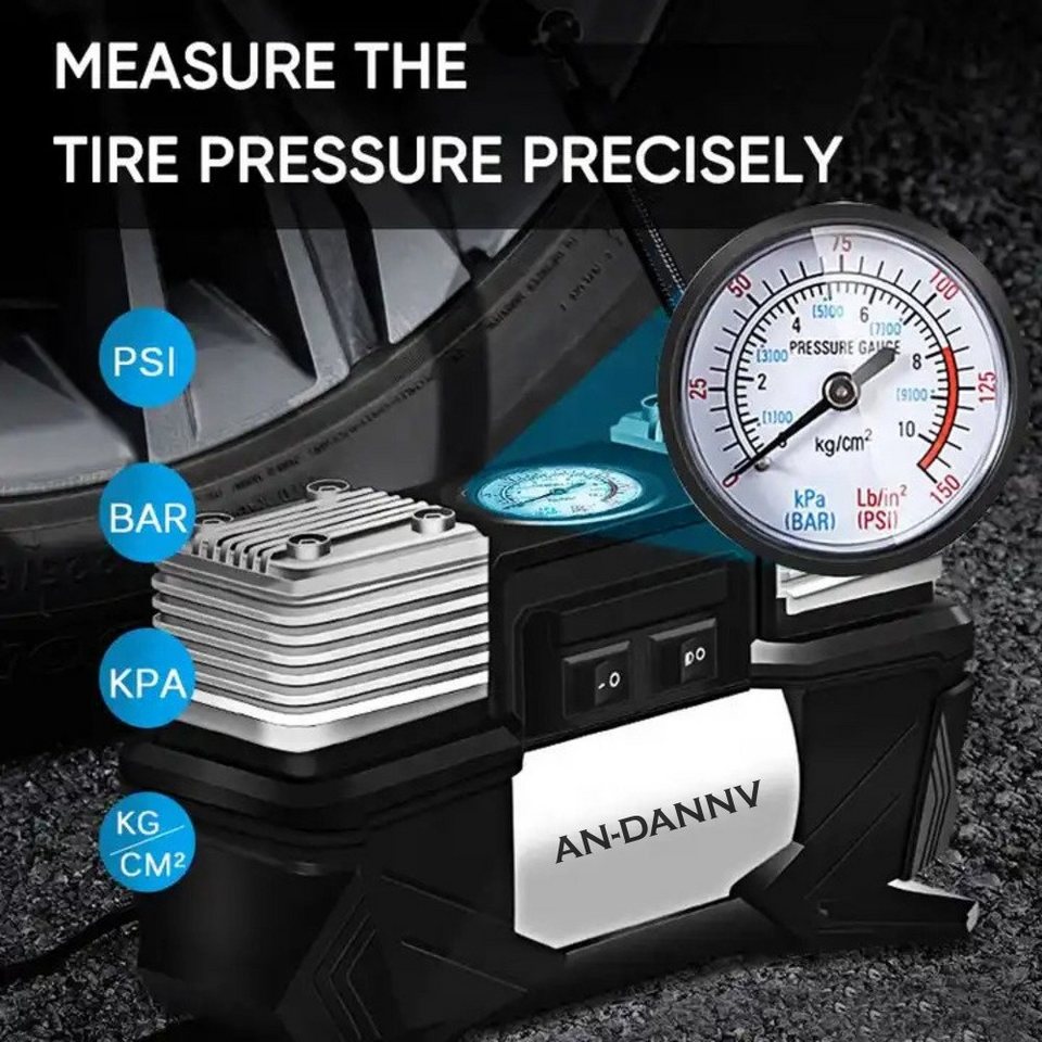 DC Luftkompressor 12V Doppelzylinder, AN-DANNV 150Psi 150 W Kompressor