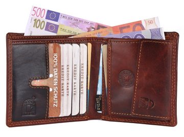SHG Geldbörse ◊ Herren Leder Börse Portemonnaie, Brieftasche Kleingeldfach RFID Schutz