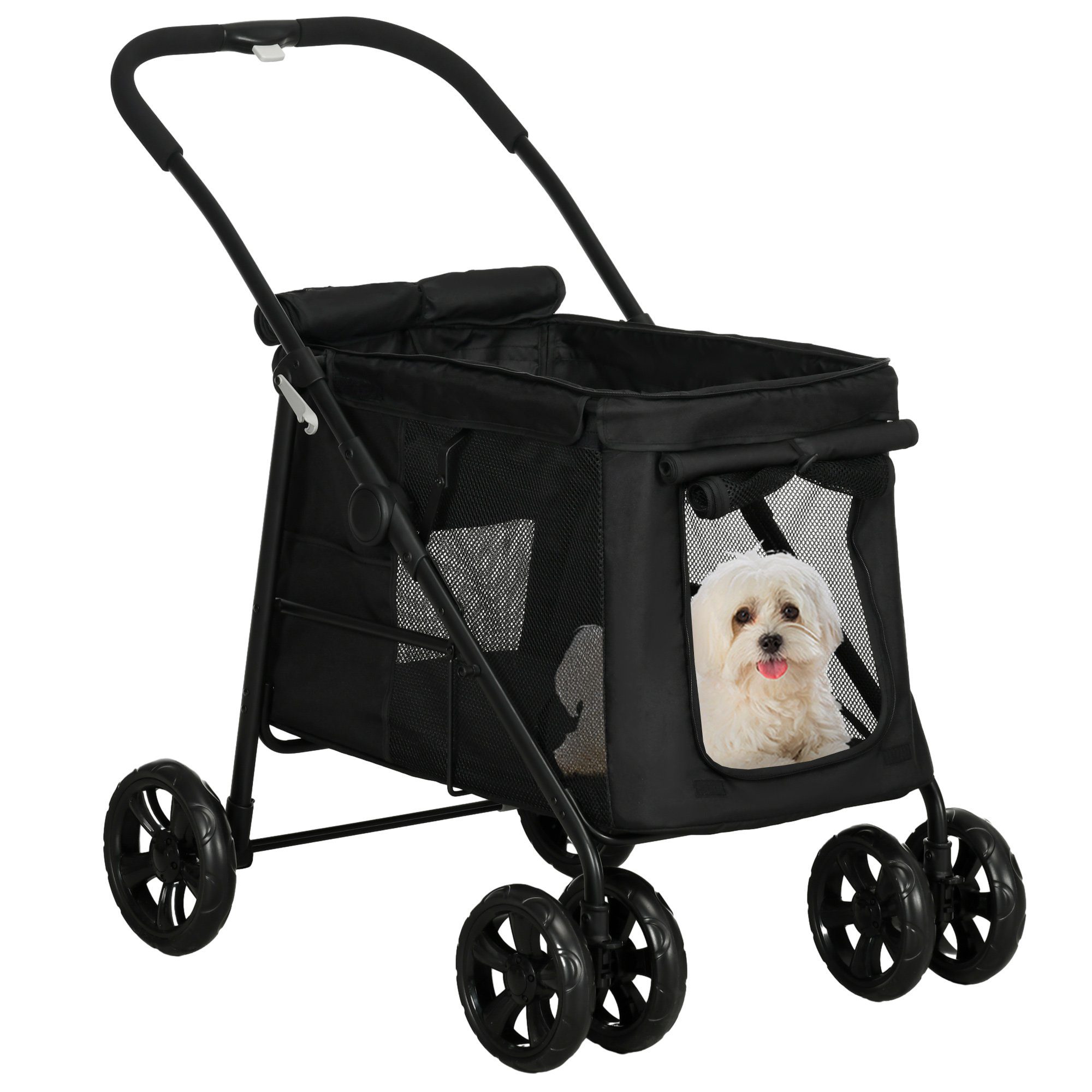 PawHut Hundebuggy Hundewagen, faltbarer Hundetrolley, mit günstig online kaufen