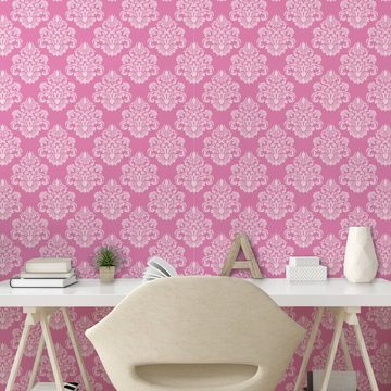 Abakuhaus Vinyltapete selbstklebendes Wohnzimmer Küchenakzent, Damast Naher Osten Blossom