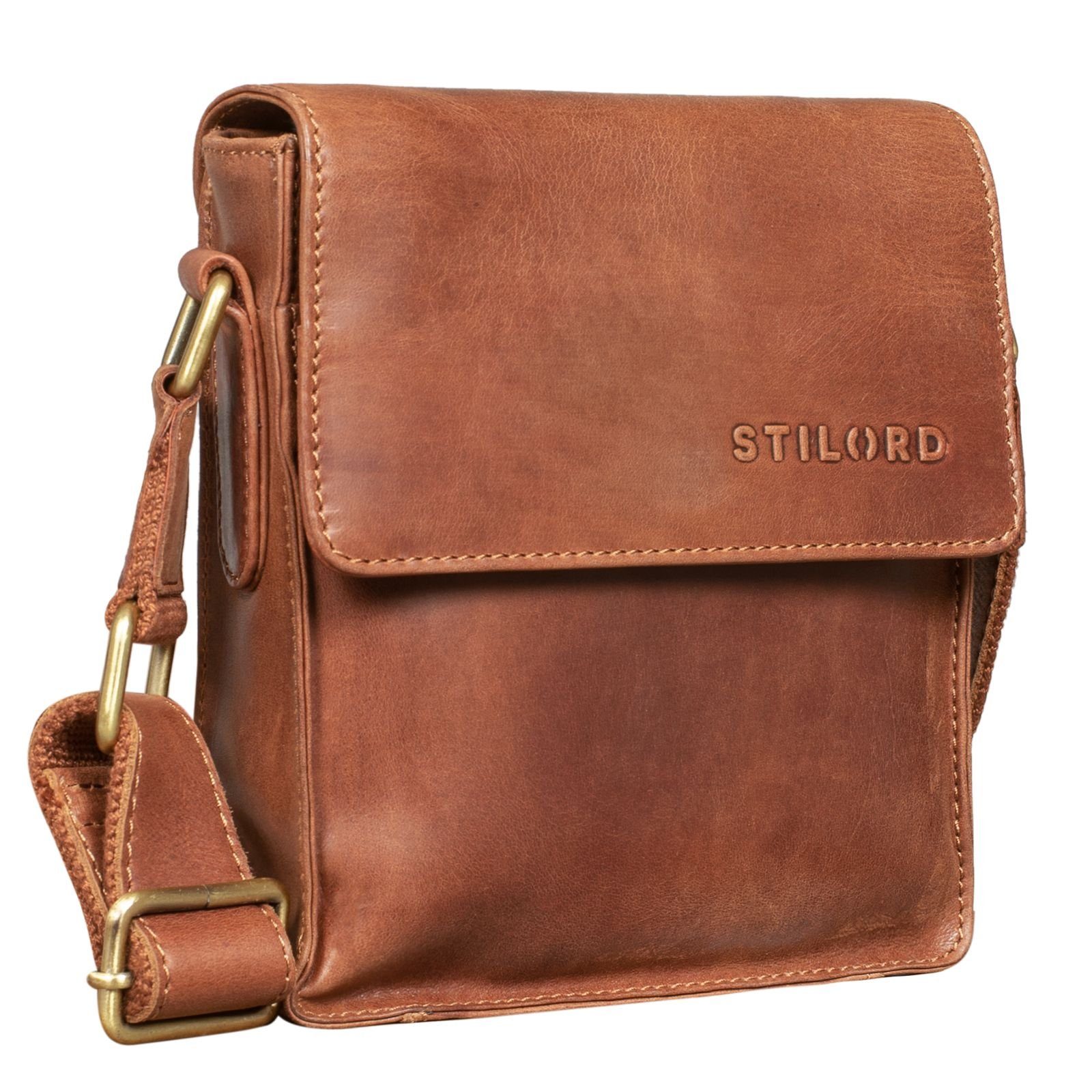 andorra Umhängetasche Messenger Herren kleine braun - Bag "Nate" STILORD