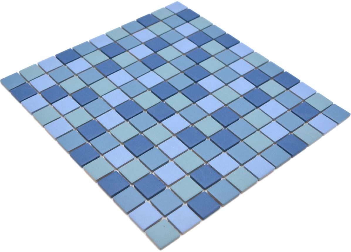 Mosani Bodenfliese Keramik Mosaik blau türkis Pool RUTSCHEMMEND BODEN Fliese Küche