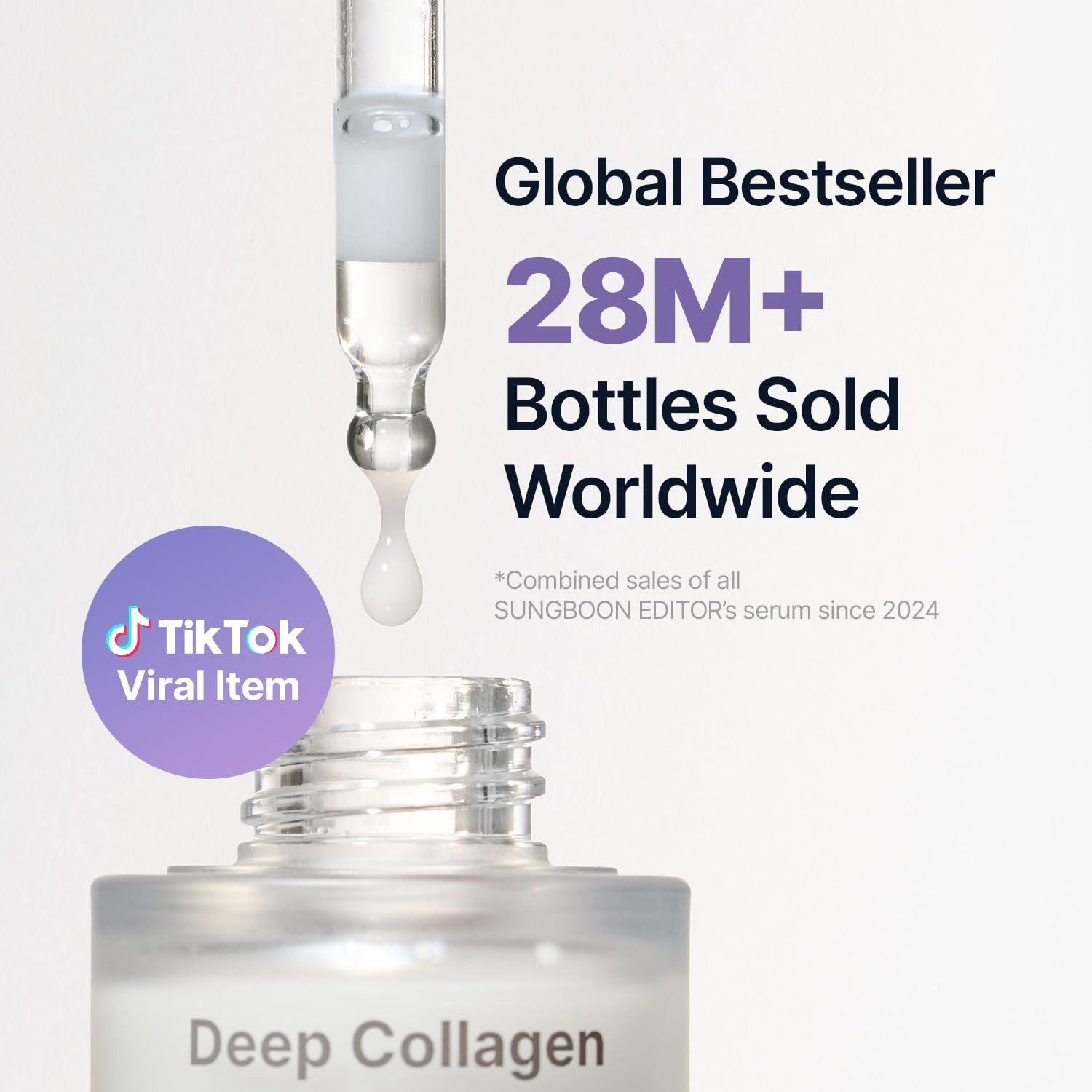 Sungboon Editor Gesichtsserum Deep Collagen Power Boosting Cream In Serum 30ml - 5% Volufiline + 58% niedermolekulares Kollagen - Hyaluron-Serum für reife und trockene, Haut - K-Beauty Gesichtsserum