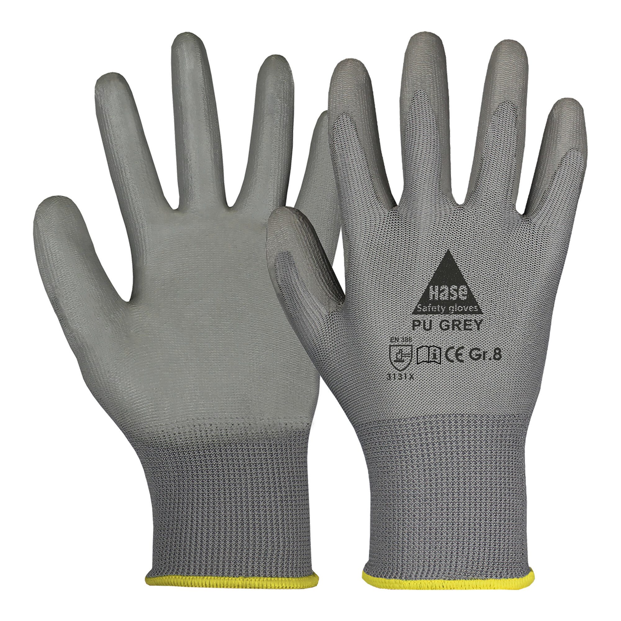 Hase Universal Hase Montagehandschuhe Grau Größe 10, Polyester 10 Stk