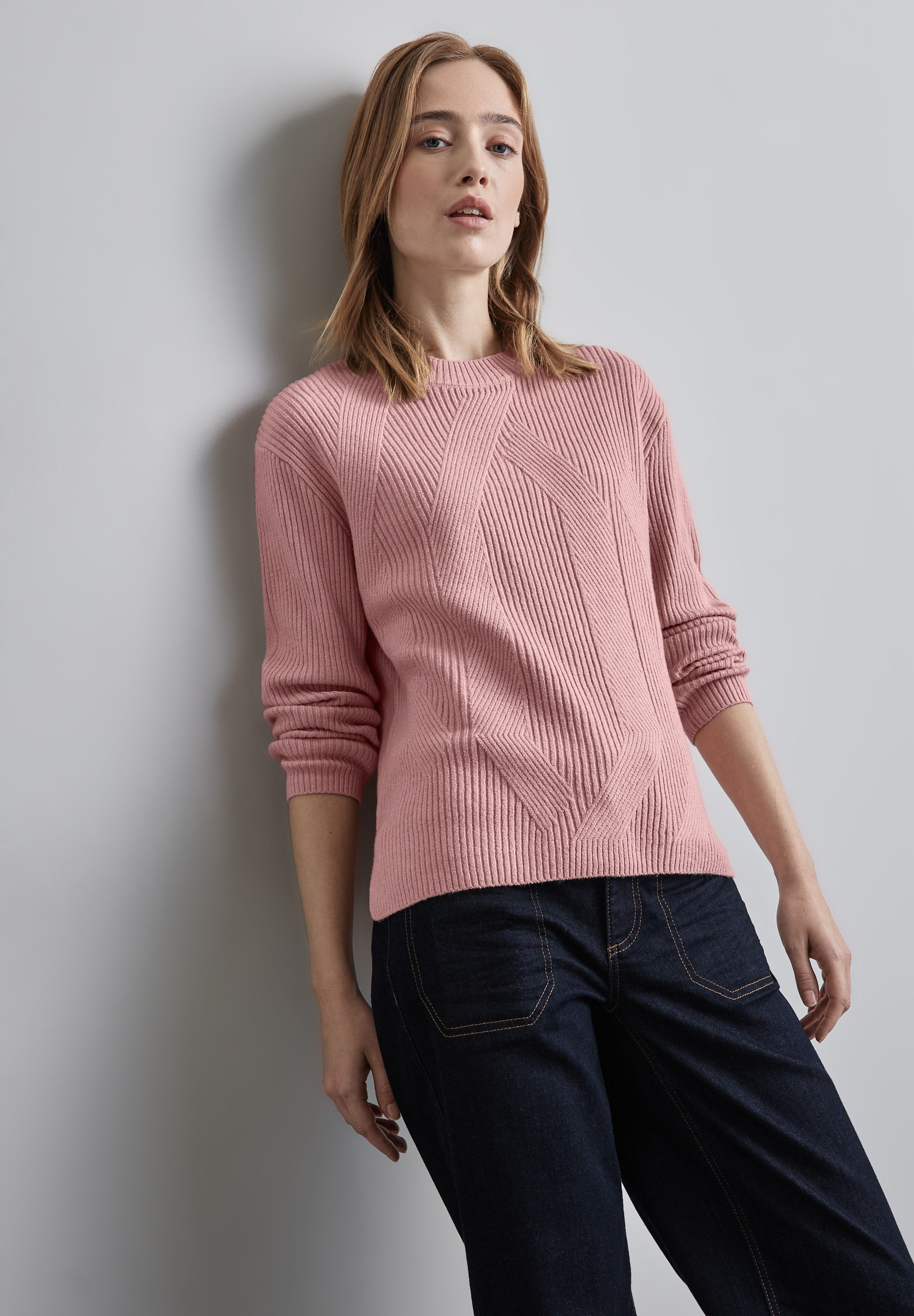 STREET ONE Strickpullover mit markantem Strukturmuster günstig online kaufen