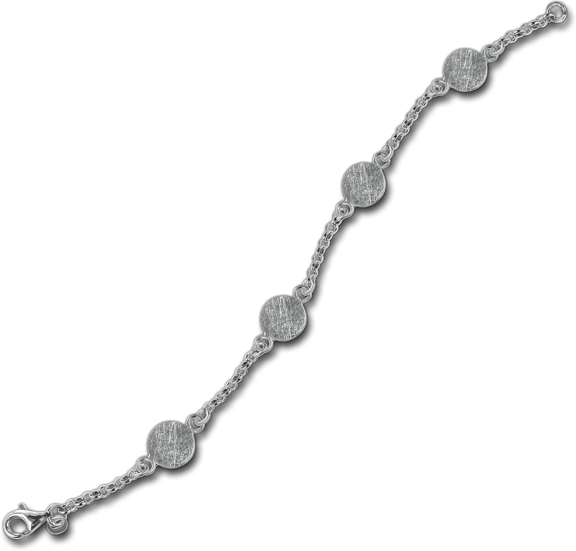 Balia Silberarmband Balia Damen Armband 925 Silber matt (Armband), Silber Armband (Plättchen) ca. 18,4cm, Silber 925